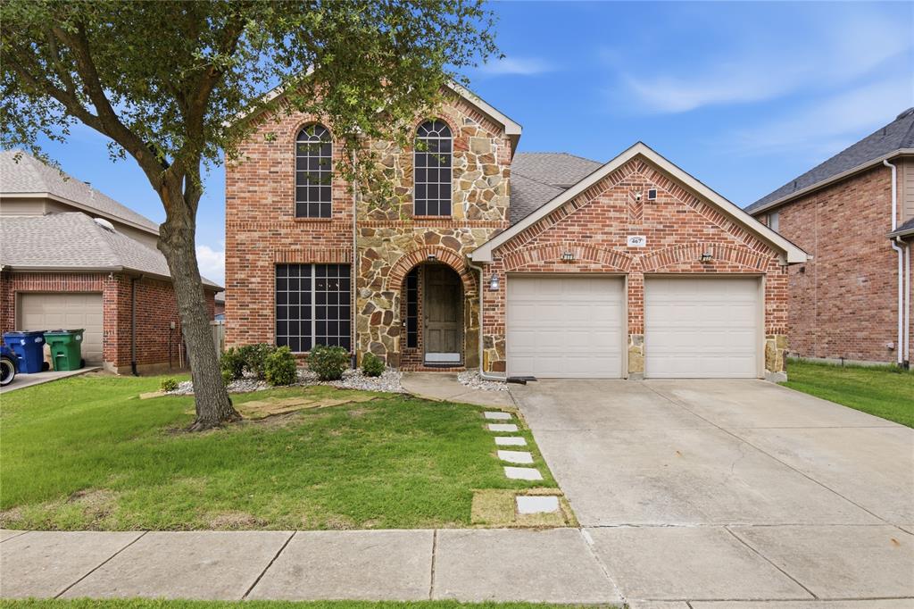 Stunning Highland Homes Masterpiece in Fate, TX Nestled in the charming community of Fate, this impeccably built 2-story residence by Highland Homes offers a harmonious blend of elegance and comfort. With 4 spacious bedrooms, 2.5 well-appointed baths, and an expansive 2-car garage, this property is a testament to quality craftsmanship and thoughtful design, embodying the ideal setting for gracious living. Step inside to discover a thoughtfully laid out floor plan accentuated by high ceilings and an abundance of natural light. The gourmet kitchen, equipped with stainless steel appliances and a generous island, opens seamlessly into a cozy family room featuring a charming fireplace. This inviting space serves as the heart of the home, perfect for gatherings and relaxing evenings. The primary suite is a sanctuary of luxury, boasting a serene ambiance, a large walk-in closet, and an exquisite en-suite bathroom with dual vanities, a soaking tub, and a separate shower. Beyond the sleeping quarters, find additional living space upstairs with a versatile game room and media room, designed to cater to both entertainment and restful retreat. The exterior of this residence is equally impressive, with a well-manicured lawn and subtle landscaping that enhances its curb appeal. The exterior structure reveals the durability and elegant aesthetics typical of Highland Homes. Enjoy the peacefulness of the backyard perfect for outdoor activities and relaxation. This stunning home is crafted to meet the needs of the modern homeowner, offering both style and functionality in one captivating package. Situated in the vibrant community of Fate, enjoy proximity to local amenities, schools, and commuter access points. Recent Updates: Fence 2022 Solar Screens, Hot Water 4-2022, HVAC 5-2022, Roof 8-2021