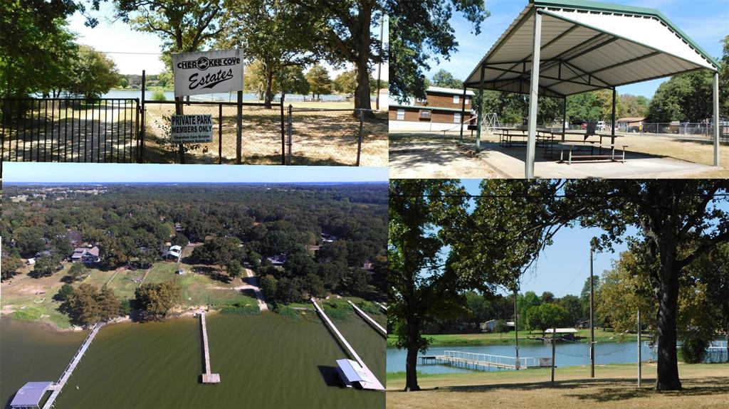 Ideal land for the tiny lake house cabin you have been waiting to build. Deed restrictions for this subdivision only require a 550 sqft build out! Cherokee cove is everything you would expect for a lake living community featuring two park areas with fishing pier, playgrounds and pavillion for parties. best part is it is voluntary HOA at only $50 a year! This is a rare find for a corner lot property in a paved road waterfront community, swing by and see for yourself you will not be disappointed