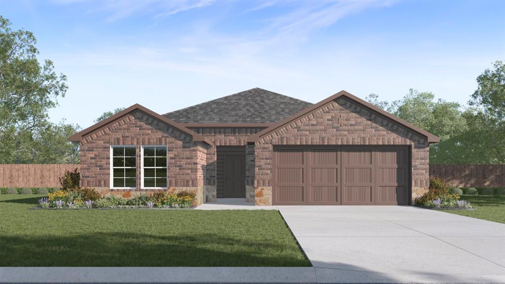 NEW! This beautiful home plan offers a blend of comfort and functionality, designed to accommodate a variety of lifestyles. The exterior of the home includes a custom and architecturally designed elevation. The front exterior of the home boasts divided light windows and a front facing garage with decorative hardware and handles on the garage door. Enter the home through the covered front porch that leads to the raised panel fiberglass insulated front door. 
Opening the door will lead you to a foyer entry that invites you to the rest of the home. The kitchen features cabinets with hidden hinges, granite or quartz countertops, and stainless-steel appliances. The kitchen layout includes a built-in sink, dishwasher and large pantry for plenty of storage space.
The large primary bedroom features an adjoined bathroom that will make getting ready in the mornings feel like a dream. The elongated vanity includes a sink, non-framed mirror and plenty of counter space. The primary bathroom also includes a walk-in shower and walk-in closet.
This plan includes laminate wood plank in living areas and carpet in bedrooms. Additional bonus features include a user-friendly smart home system and an innovative tech package.