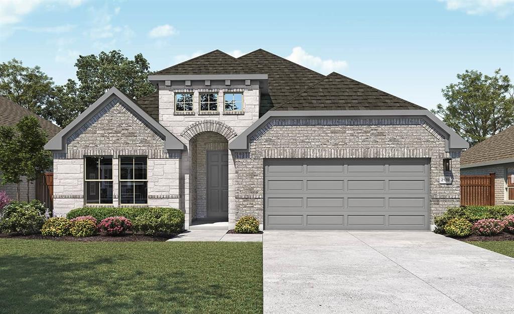 Enter this exquisite new construction DRB Home featuring the award-winning Juniper floor plan with 2,168 square feet of beautifully designed single-story living. This home offers the perfect blend of comfort and style, starting with an inviting entry that leads to a spacious open-concept layout. The modern kitchen is the heart of the home, complete with a generous pantry, stainless steel appliances, and a large center island that overlooks the dining area, expansive great room, and a covered patio, ideal for entertaining or relaxing outdoors. The luxurious primary suite provides a peaceful retreat, featuring a deep soaking tub, separate glass-enclosed shower, dual vanities, and a spacious private closet for all your wardrobe needs. Three additional secondary bedrooms are thoughtfully placed throughout the home to ensure privacy and comfort, making them perfect for family, guests, or a home office setup. With its seamless layout and elegant finishes, this Juniper floor plan is designed for modern living in a serene and functional setting, ready to welcome you home. Nestled within the highly sought-after Green Meadows community, this master-planned neighborhood epitomizes an ideal lifestyle in a picturesque northern Dallas suburb. Residents can indulge in a wealth of amenities, including a beautifully designed clubhouse, a sparkling community pool, a fully-equipped fitness center, and vibrant playgrounds for children. The community also features open green spaces and scenic trails that inspire leisurely outdoor activities. Children will thrive in the highly regarded Celina ISD schools, known for their commitment to academic excellence. Conveniently located just west of Highway 289, this charming town offers an abundance of everyday conveniences, with a wide range of entertainment options and shopping venues just moments away. Experience the perfect blend of luxury, comfort, and community in this remarkable home!