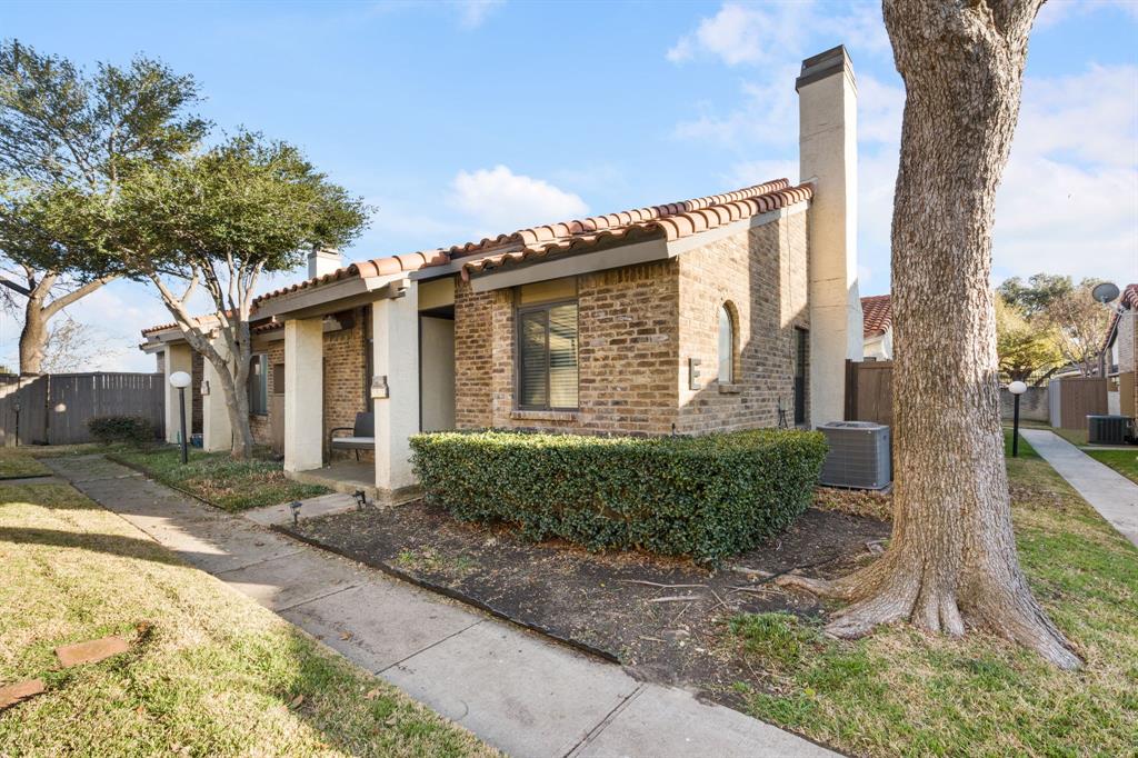 Welcome to this charming condo in the heart of Richardson! This well-maintained 2-bedroom, 1.5-bath home offers a spacious living area with a cozy fireplace and updated luxury vinyl plank flooring throughout the main spaces. The kitchen features granite countertops, an eat-in dining area, and all appliances convey — making it truly move-in ready. The flexible second bedroom functions beautifully as a study, guest room, or home office. Major system updates include a newer HVAC system and hot water heater, providing added peace of mind for the next owner. Enjoy your own private fenced patio — perfect for morning coffee or low-maintenance outdoor living. Community amenities include a pool and one covered parking space. Conveniently located within walking distance of Cottonwood Park with easy access to major highways, shopping, and dining. Situated in highly regarded Richardson ISD. Low-maintenance living in a prime location — don’t miss this opportunity!