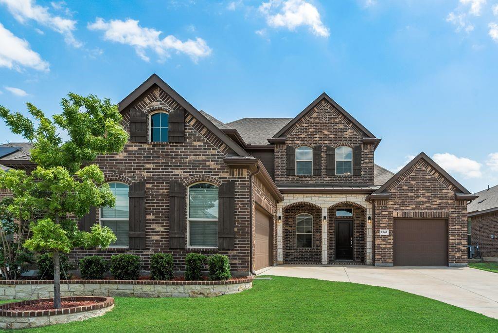 Located in a desirable gated community in Mansfield ISD, this stunning two-story home offers the perfect blend of comfort, space, and functionality. The open-concept floorplan is designed for both everyday living and entertaining, featuring spacious living areas filled with natural light and seamless flow throughout the main level. This home features 4 bedrooms, 3 bathrooms, plus a dedicated office. Upstairs, a generous game room provides the ideal space for movie nights, playtime, or a private retreat. Step outside to enjoy the extended covered patio, perfect for relaxing evenings, outdoor dining, and weekend gatherings. The rare 3-car garage offers ample room for vehicles, storage, or a workshop setup. Laundry room features a location for 2nd refrigerator, and with its thoughtful layout, upgraded outdoor living space, and sought-after community setting, this home is ready to impress.