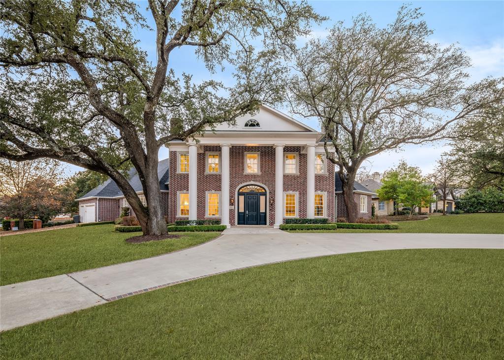 Stunning custom built traditional colonial-style home on almost a half-acre corner lot conveniently located in old Preston Hollow with excellent access to the Tollway, shopping, and dining! Inside this flowing floor plan, you are greeted by a grand entry flanked by spacious formal living and dining rooms. The den boasts a warm fireplace, built-ins, and opens to the breakfast area. The gourmet kitchen features a built-in refrigerator, dual ovens, and a vast island with seating. The peaceful primary suite hosts a sitting area and spa-like bath with dual vanities, walk-in shower, and custom closet with hidden safe room. The main floor is complete with an executive office, study nook, and utility room. Upstairs, 3 nicely-appointed secondary bedrooms with ensuite baths, game room, plus media room. The 2nd-floor attic could be converted into a 5th bedroom or flex space. Relax around the fireplace under the covered patio, swim in the sparkling pool and spa, or play in the grassed backyard.