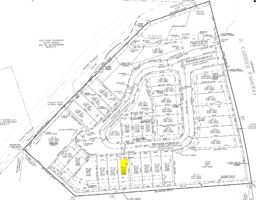 Carrier Parkway Townhomes Addition - Land