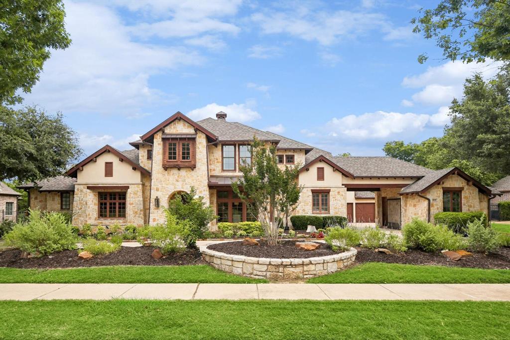 This stunning Manors at Waterford estate home is a must see. With its exceptional open floor plan, you will love the views and privacy past the stunning pool to the greenbelt beyond. This home has it all. Updated gourmet kitchen, beautiful wood beams and hardwood floors, stunning primary bedroom with two-sided fireplace and sitting area. Designed with a perfect guest wing on the ground floor including its own laundry option. Featuring all ensuite bedrooms up as well. New paint and luxury carpet. Exceptional landscaping surrounds the remarkable outdoor area which boasts a beach entry pool with slide and waterfall, outdoor kitchen with fireplace, outdoor dining and sitting. Every area of the first floor opens on to these spectacular amenities. Upstairs you'll find three more ensuite bedrooms, a study area, game room and media room. You won't believe all the storage throughout this home! Your perfect oasis! Come and see this beauty!