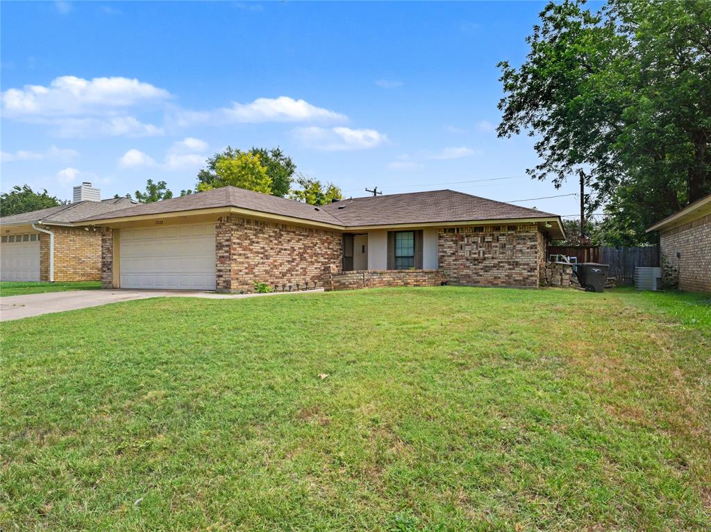 Located in a desirable South Fort Worth neighborhood, this well-maintained brick home offers approximately 1,291 square feet of living space with 4 bedrooms and 2 beautifully updated bathrooms. One of the bedrooms is currently being utilized as a game room, providing additional flexibility for a second living area, home office, or playroom. Recent improvements include a new AC system, while the functional layout is complemented by a spacious 2-car garage and a partially covered backyard patio with additional storage space. Conveniently situated just minutes from I-35, Walmart, restaurants, and major retail centers, this property combines comfort, convenience, and accessibility in one great location.