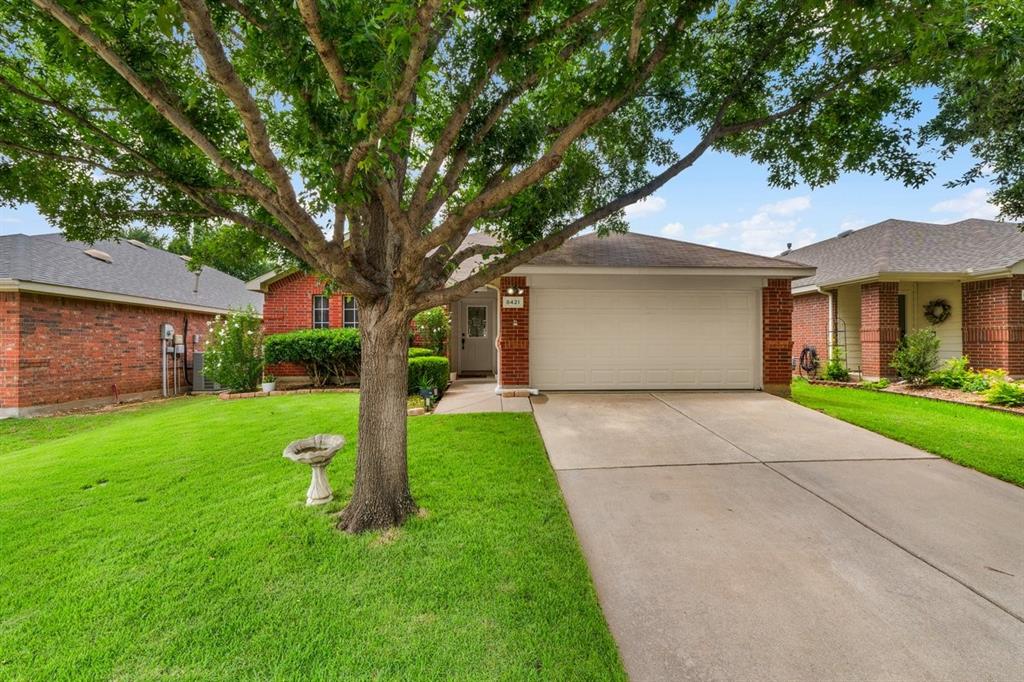 Move-in ready and beautifully maintained, this spacious 3-bedroom, 2-bath home offers flexible living spaces and valuable upgrades throughout. The formal dining room can easily serve as a second living area, home office, playroom, or potential 4th bedroom to fit your lifestyle needs. The bright, open-concept floor plan is filled with natural light and features a gas-start fireplace with mantel, large utility room, and ceiling fans throughout.
Recent improvements include a newer HVAC system, water heater, Convection oven, dishwasher, updated lighting, ceiling fans, fixtures, Tesla charger, and an updated secondary bathroom featuring a new vanity, flooring, and fixtures. Durable laminate and tile flooring provide easy maintenance and timeless appeal. Step outside to a backyard deck ideal for outdoor dining, entertaining, or simply unwinding after a long day. The home’s inviting curb appeal is enhanced by lush front-yard landscaping, new sod, and a mature shade tree. Seller-owned, fully paid solar panels provide added value and energy-saving benefits. Residents enjoy access to two community pools and a playground, while the convenient location offers easy freeway access and close proximity to schools, shopping, dining, and everyday amenities. This well-cared-for home combines comfort, flexibility, energy efficiency, and an excellent location!