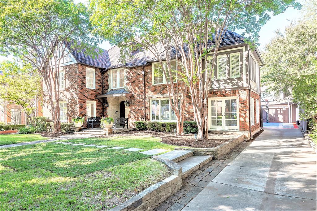 Elegant and timeless beauty on a sterling block of prestigious Versailles Ave. Great flow for entertaining and everyday living. Master bath is freshly renovated in white marble, free standing tub, etc. Large Master suite with balcony, dual closets & view of pool. Spacious family room with fireplace, formals, study, sunroom. Hardwoods throughout, all en-suite baths. Walk to HP Village, DCC & nearby parks. Charming guest quarters above garage. Gather round the outdoor fireplace. A sport court with two basketball goals makes for fun times with family and friends. French street FAB!