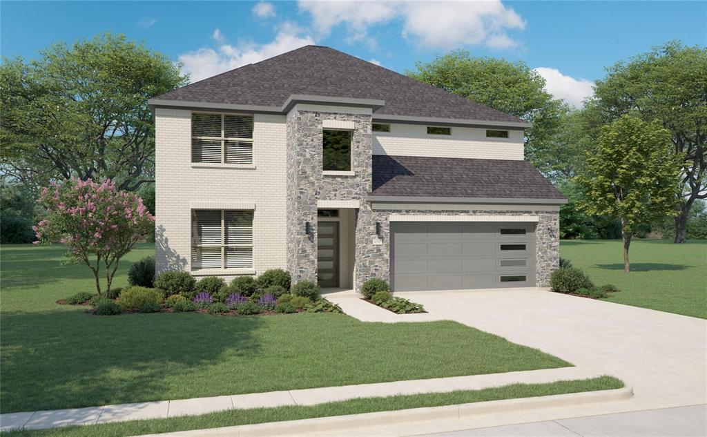 North facing house with oversized lot and lakeview. House has top rated Mckinney schools and is located in Painted Tree,a 1100 acre master planned community with 3 resort style pools, club house, play areas, 25 miles of wooded trails and 20 acre fishing lake.House Perches on a high point on the street is just walking distance to one of the three pools and a walking trail to the pond. Elementary, middle and high schools are all within 10 minutes drive and the community has school buses to all the three schools. House is about an year old and barely lived in. Better than a new construction from a builder as it has additional upgrades equivalent to $8,000. Seller is giving away $10,000 in lender credit which the buyer can use towards loan costs or price reduction. 5 bedrooms, office and 4 full bathrooms, oversized media room and a gameloft. 2 bedrooms being downstairs is a huge plus.House has Cathedral ceiling and oversized bedrooms. Covered patio has a gas connection and electrical outlet provide outdoor entertainment. All 5 bedrooms, living area, office and gameloft have LED lights with dimmer swithes,contemporary style ceiling fans with remotes and urbanized light fixtues which give a sophisticated contemporary look to the house.Garage floor has expoxy and has an overhead storage rack. Just couple of minutes from Hwy 380 and Hwy 75. Fifteen minutes to the national Mckinney airport(opening in November 2026) and 15 minutes from Universal kids Resort.