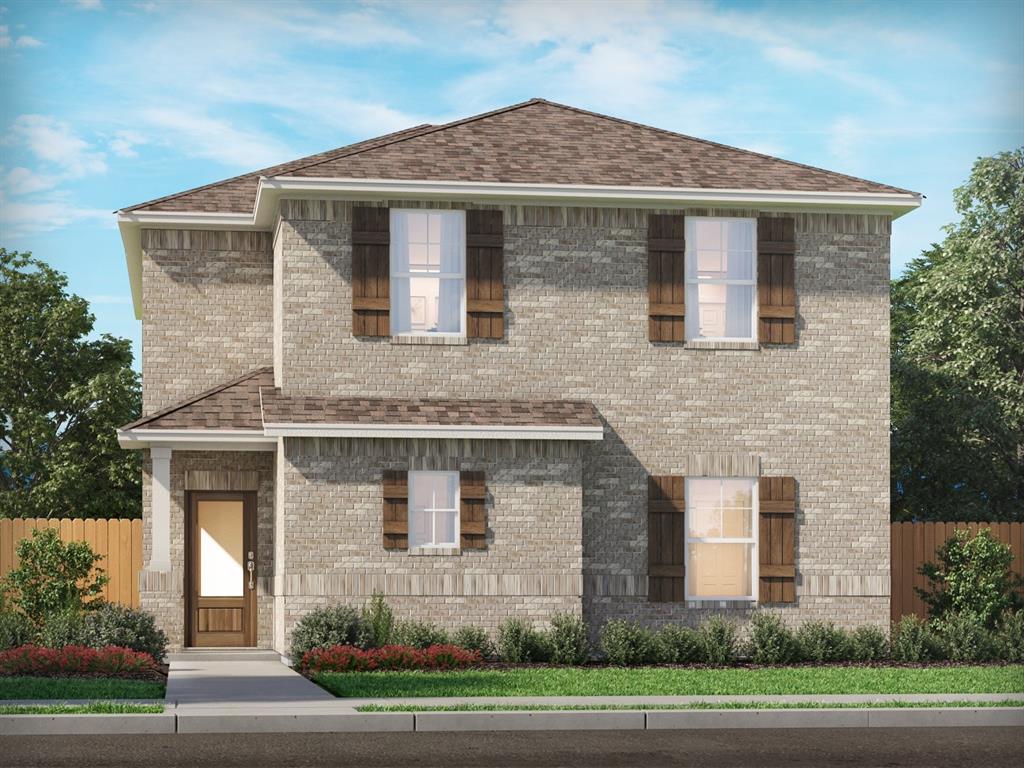 BRAND NEW energy - efficient home Sep 2026! Unwind in the Helena's main floor primary suite, complete with dual sinks and a large walk-in closet. Pebble cabinets with marble-look white granite countertops, beige tone EVP flooring and multi-tone grey carpet. New energy-efficient move-in ready homes in Dallas-Fort Worth include a washer, dryer, fridge, and whole home blinds, plus they can be closing-ready in 60 days or less–guaranteed. Have it all: Relax in your private primary suite, enjoy the covered back patio, and our open concept floorplans, all with easy access to Fort Worth, Arlington, and Grapevine.