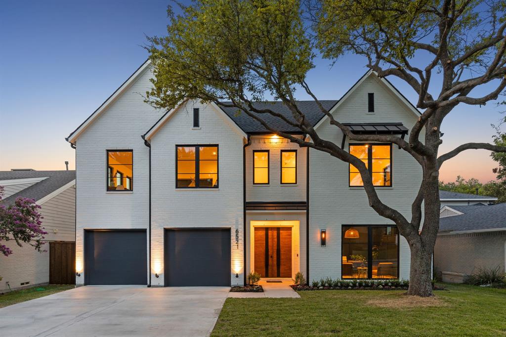 Enjoy luxury living in the highly coveted Lakewood Elementary school zone! This stunning new construction features a resort-like backyard with turf, heated pool, and priceless privacy due to the adjacent WRL creekbed. The pool is fully loaded with color LED lighting, low-maintenance cartridge filter, and sun ledge with bubbler & built-in umbrella sleeve while the expansive covered patio offers an additional 475sf of living space including antique brick fireplace, outdoor kitchen, and speakers. Inside features 11ft ceilings, an incredible 128 inch exotic natural quartzite waterfall island and soapstone mitered fireplace surround with grasscloth wallpaper. Upgraded commercial appliance package with 48” Wolf range. Custom white oak bar with wine fridge. Extensive custom millwork and beams illuminated by designer lighting throughout. Full smart home controls lighting, HVAC, security cameras, alarm system, and sprinklers. Incredible walkability to popular restaurants and kid’s activities.