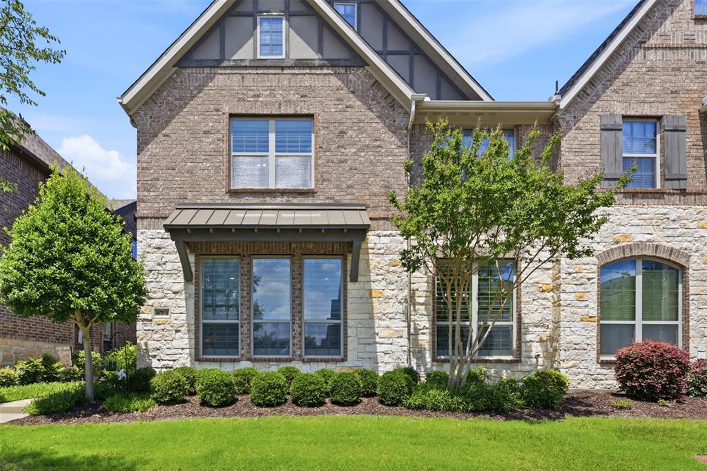 Located in the desirable Mustang Park neighborhood, this beautifully maintained 3-bedroom, 2.5-bathroom townhome offers a blend of comfort, style, and low-maintenance living. Step inside to tall ceilings and hardwood floors throughout the downstairs living spaces, creating a bright and welcoming atmosphere. The spacious living room is filled with natural light, making it the perfect place to relax or entertain. The open layout flows seamlessly into the kitchen, designed with both functionality and style in mind. Featuring granite countertops, stainless steel appliances, abundant cabinet space, and a dedicated coffee bar, the kitchen is ready for everything from busy mornings to weekend gatherings. Just off the kitchen, the dining area provides the perfect setting for everyday meals and special occasions. A convenient half bathroom nearby adds functionality for guests. The primary bedroom, located on the first floor, offers a private retreat away from the secondary living spaces. The ensuite bathroom features dual vanities, a separate shower, and a large walk-in closet designed for organization and convenience. Upstairs, you'll find a spacious family room that creates a flexible second living area. A built-in desk just off the family room provides an ideal space for working from home, studying, or managing daily tasks. Two generously sized secondary bedrooms share a full bathroom, offering comfort and privacy for family or guests. Life in Mustang Park extends beyond the walls of the home. Residents enjoy access to scenic walking trails, green spaces, and a community pool, creating opportunities to stay active and connect with neighbors. Conveniently located near major highways, shopping, dining, and top-rated schools, this townhome offers the perfect combination of lifestyle, location, and everyday convenience.