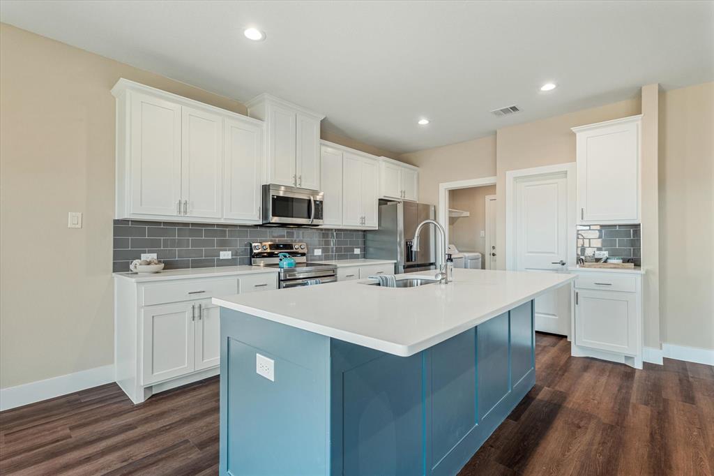 Builder Inventory Clearance – Move-In Ready New Construction! This 3 bedroom, 2.5 bathroom new construction home with a private study offers modern finishes, energy efficiency, and an open-concept layout. Featuring custom cabinets, granite countertops, luxury vinyl plank (LVP) flooring, and brushed nickel fixtures throughout. The open kitchen and living area is ideal for entertaining and includes upgraded stainless steel appliances, a large kitchen island, and ample storage. The spacious primary suite provides comfort and functionality, while additional bedrooms offer flexibility for guests or home office space. Enjoy outdoor living with covered front and back porches. The fully landscaped, fully sodded yard includes an irrigation system for easy maintenance. Built with spray foam insulation and limited lifetime architectural shingles for energy efficiency and long-term durability. Located in Muenster, TX, this home sits on the outskirts of a charming German-influenced town with local wineries, shopping, and restaurants nearby. Convenient access—approximately 1 hour north of DFW Airport and 30 minutes from WinStar Casino. Zoned to award-winning Muenster ISD. Incentive Included: Brand-new refrigerator, washer, and dryer included—appliance package valued up to $3,500.