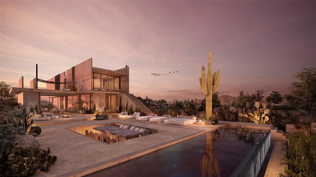 Welcome to Future Living – where luxury meets purpose in the heart of Todos Santos – This extraordinary 4-bedroom retreat is one of 26 branded residence that are nestled within lush farmland in an exclusive gated community curated by Paradero Hotels. Designed by acclaimed architect Gabriela Carrillo, winner 2023 Royal Academy Dorfman Prize, and interior designer Esterlina Campuzano. Paradero homes harmoniously blend award-winning design, luxury, and transformative living. The home boasts two primary suites, flex space, and media room. As well as private farmland access, expertly maintained by Paradero’s team, and a semi-underground garage. A private Zen Garden with a star net for nighttime reflection under the Baja sky is one 
 of the outdoor space that include 3 dining spaces to foster connection and culinary enjoyment with an outdoor sunken kitchen integrated into the natural landscape, and a private Hot Tub, Infinity Pool with sweeping views.