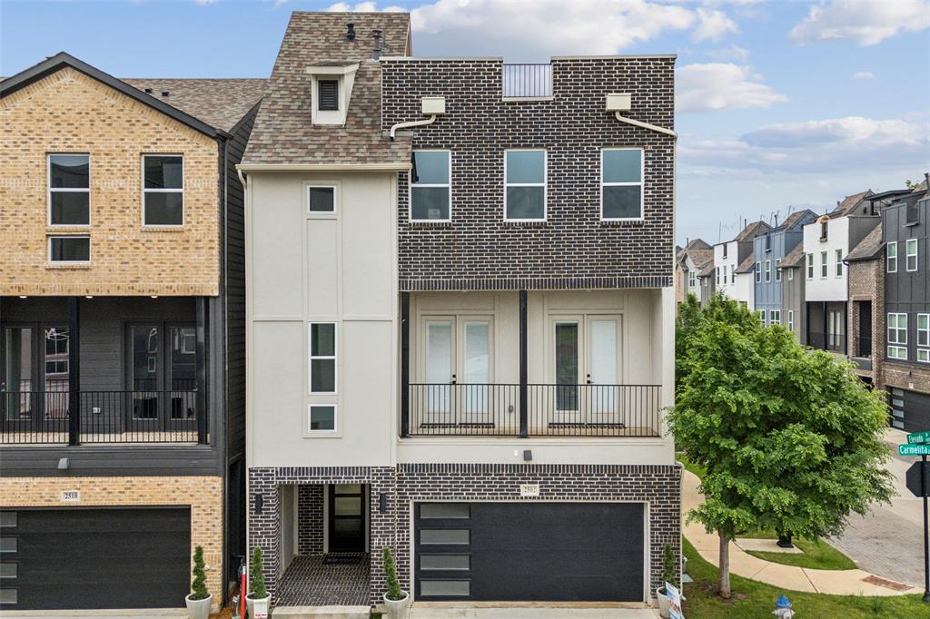** $10k Towards Closing Costs on Select Homes for a Limited Time Only When Using MCI Mortgage ** Brand New Construction by Megatel Homes! SoHo Square, located in the vibrant Trinity Groves area of Dallas, offers a one-of-a-kind living experience with the perfect combination of location and luxury. Residents enjoy access to a world-class amenity center, featuring a resort-style pool, fitness center, game room with kitchen setup, bowling alley, and a variety of games like pool, golf simulator, shuffleboard, and ping pong. Select units offer stunning rooftop views of Downtown Dallas, and all homes include private backyards with low-maintenance artificial turf. Move In Ready & Never Occupied! Megatel Homes Tribeca plan is a three-story, 2,177 square foot home featuring a Roof Top Deck, three bedrooms, three and a half bathrooms, a welcoming entry foyer, a covered balcony, and a two-car garage.
