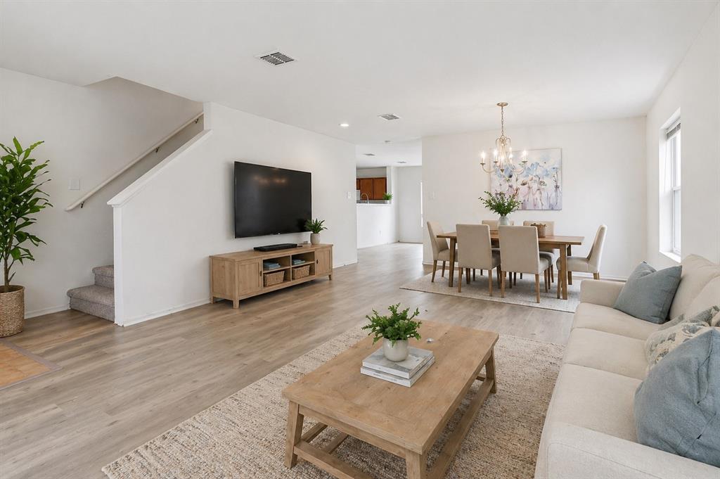 Positioned on a large lot in a growing Rhome community, this move-in-ready home delivers the updates buyers want without the wait. Inside, you’ll find brand new carpet, luxury vinyl plank flooring throughout, and a complete interior repaint that creates a clean, modern feel from the moment you walk in. The layout offers functional living with all bedrooms upstairs, keeping the main level open and ideal for everyday living and entertaining. A recently replaced water heater adds additional peace of mind. Residents enjoy access to a community pool, while the location offers convenient proximity to the Alliance Corridor with easy commuting, shopping, and dining options nearby. Priced aggressively to attract strong interest—an excellent opportunity in a high-growth area.