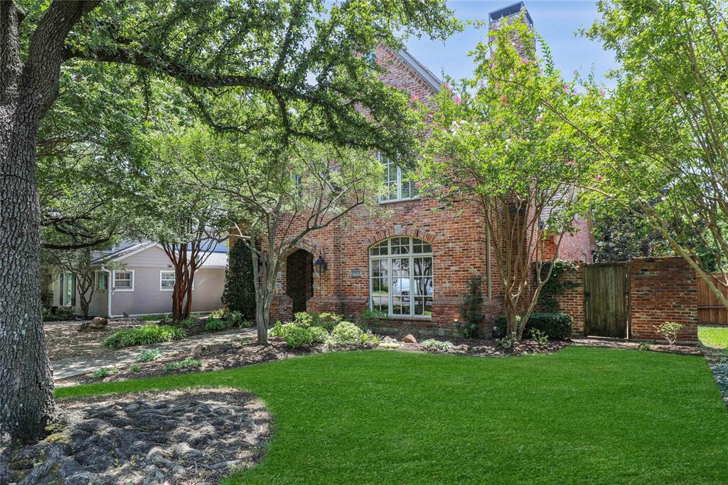 This is such an elegant home with peaceful and inviting curb appeal with lush mature trees. You will walk up to a grand entrance and enter to high ceilings with gorgeous chandeliers in the foyer and formal dining. Formal living with fireplace. The kitchen was designed for entertaining a large island, professional Viking oven, double Subzero refrigerators and two Asko dishwashers. The family room features a large rock fireplace, built-ins and looks on to the courtyard. Downstairs you will also enjoy the private office, wine room and exercise room. Double staircases.2nd Level features the Primary suite with h-wood floors,sitting area,ensuite with double walk-in closets and cedar closet. There s a loft area,media or gameroom utility room with cabinets, sink and two secondary bedrooms on 2nd level. 3rd level has a private bedroom and ensuite. The backyard is peaceful with turfed walking paths and covered sitting area for a bistro. All in much sought after Highland Park.
