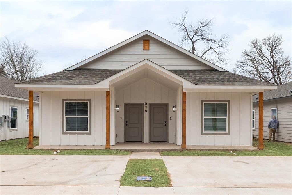 Great investment opportunity, live in one side, rent the other. This brand new duplex is within walking distance to Bonham High School and IW Evans Intermediate School. With a welcoming open floor plan, this Duplex features 9 Ft ceilings, quarts countertops, stainless steel appliances, walk in closets, and double vanity for master bathroom. This home offers the perfect balance of accessibility and modern features. Come check it out before its gone. *Individual fenced in back yards per unit*