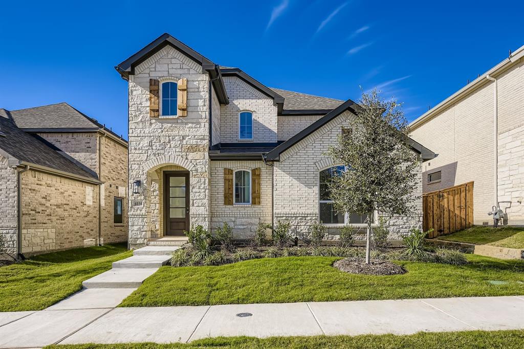 Let the sunlight shine in this beautiful home! Gorgeous 2-story home featuring 4 bedrooms, 3 full-size bathrooms and a game room, making this home perfect for entertaining friends and family! As you enter through the foyer, you will immediately notice an abundance of windows letting in natural light. Designed to be the heart of the home, the gourmet kitchen is complete with center island, lots of counter space and corner pantry. The open concept living connects the kitchen with the dining and family room. Located off the family room is a secluded secondary bedroom with a walk-in closet and access to a full-size bathroom. Ideally situated on the first floor, the main bedroom features tall ceilings, two walk-in closets and an en-suite bathroom with dual sinks and walk-in shower. Upon entering the second floor, you will see the spacious game room offering endless uses. A private hallway leads to two secondary bedrooms with walk-in closets, as well as a shared full-size bathroom. A 2-car rear-entry garage completes the beauty and functionality of the home. You will fall in love with the beautiful white brick and stone exterior. Throughout the home you will find an abundance of features including wood flooring, quartz counter-tops, accent tile, iron handrails and more! Contact the sales office today!