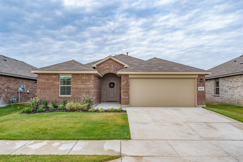 Welcome to this beautifully maintained, single-story home tucked inside the Liberty Trails community by D.R. Horton. Built in 2022, this four-bedroom home offers a bright, open layout designed for both everyday living and easy entertaining.

Step inside to find high ceilings, fresh neutral tones, and clean, contemporary finishes throughout. The kitchen, dining, and living areas connect seamlessly, anchored by a spacious island, rich cabinetry, and stainless steel appliances making it as functional as it is inviting.

Natural light fills the main living space, with a wall of windows overlooking the covered patio and fenced backyard. The space is perfect for quiet mornings or relaxed evenings at home.

The primary suite provides a comfortable and private retreat, with plenty of space to unwind at the end of the day.

Residents enjoy access to community amenities such as a pool, playground, and trails, along with convenient proximity to Highway 114 and I-35W, placing shopping, dining, and daily essentials within easy reach.