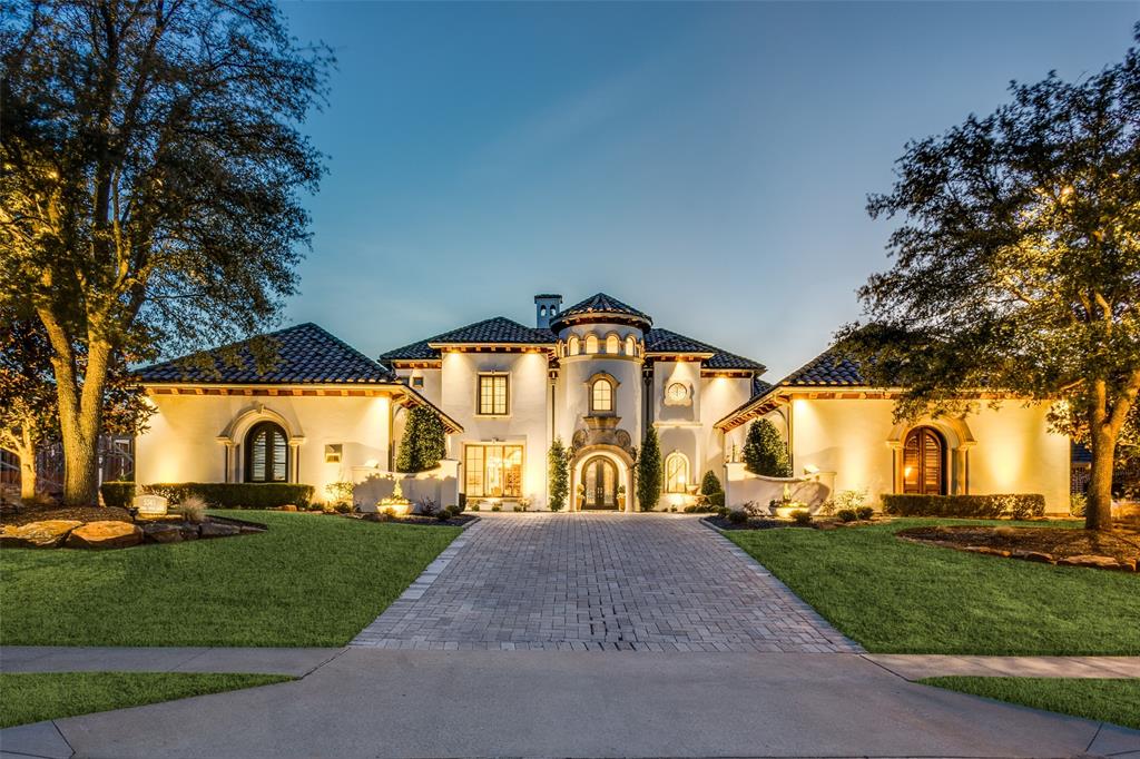Beautiful former Bella Custom model Home Situated on almost an acre lot on one of the most sought-after streets in the Highly acclaimed guard gated Starwood. Enter the home to walls of windows with incredible views of lush landscaping, mature trees and resort style backyard. This one has it all with a resort style pool and spa, outdoor living area with kitchen, built in grill, warming drawer, sink & fireplace, sport court, large yard backs to a greenbelt while surrounded by lush landscaping. This 5-bedroom home has been recently remodeled with no detail left undone. Formal dining with wine storage, Open concept kitchen with high end SS appliances including 3 ovens and coffee bar open to the family room with fireplace & windows overlooking the backyard oasis. Oversized primary suite has large sitting area with fireplace, updated bath w his & her vanities & walk in closet. Second primary suite on the first floor. Well thought-out upstairs floor plan with 3 spacious beds all with ensuite bath, large game room w walk in wet bar opens to the covered veranda with picturesque views. State of the art media room, and an abundance of storage are some of the many features of this home. The 4th car garage can be converted back.