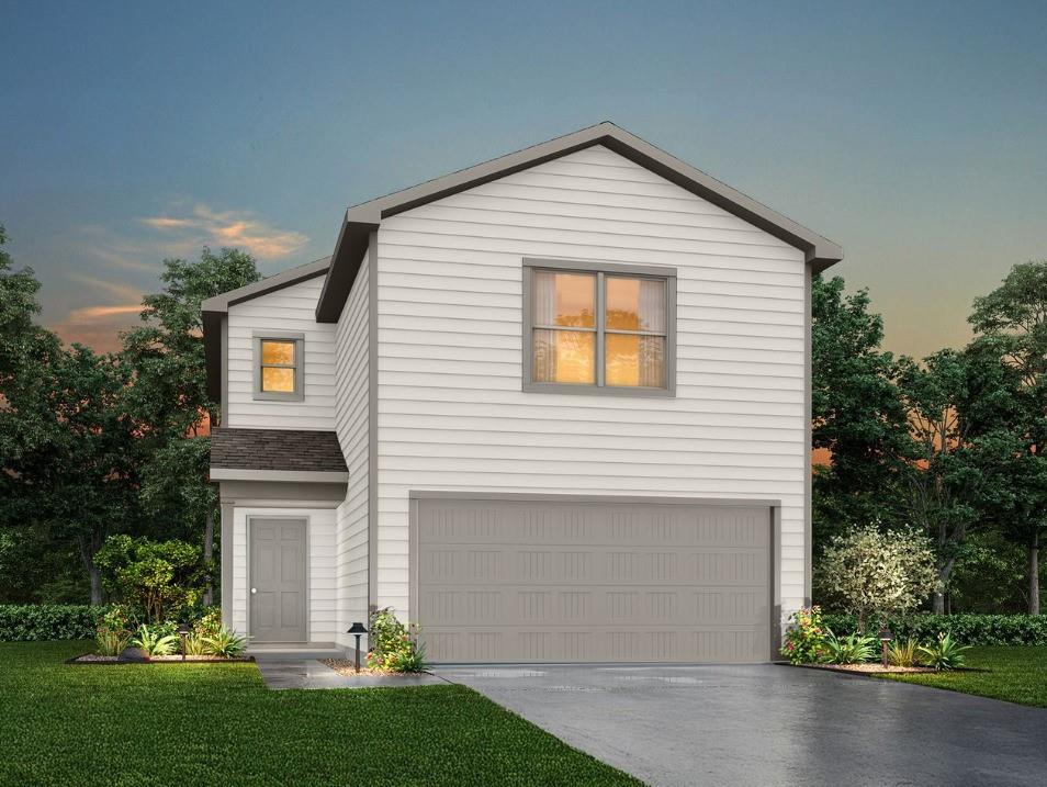 MLS# 21249017 - Built by NHC - Ready Now! ~ Model 1600-2 A1 - Glacier  The Glacier Plan from our Freedom Series is a thoughtfully designed 2-story home offering 3 bedrooms, 2.5 bathrooms, and 1,600 square feet of living space, complete with a 2-car garage.  As you step inside, you’ll pass the staircase to the upper level before arriving at the bright and open family room. This inviting space flows seamlessly into the kitchen and dining area, creating the perfect setting for family time or entertainment. A convenient half bathroom is located just off the kitchen for easy access.  The upper level is designed for relaxation and privacy, featuring a spacious primary suite with a walk-in closet and a private bathroom. Two secondary bedrooms, a full bathroom, and a laundry room complete this level. A large loft provides additional living space, ideal for a playroom, media area, or home office.