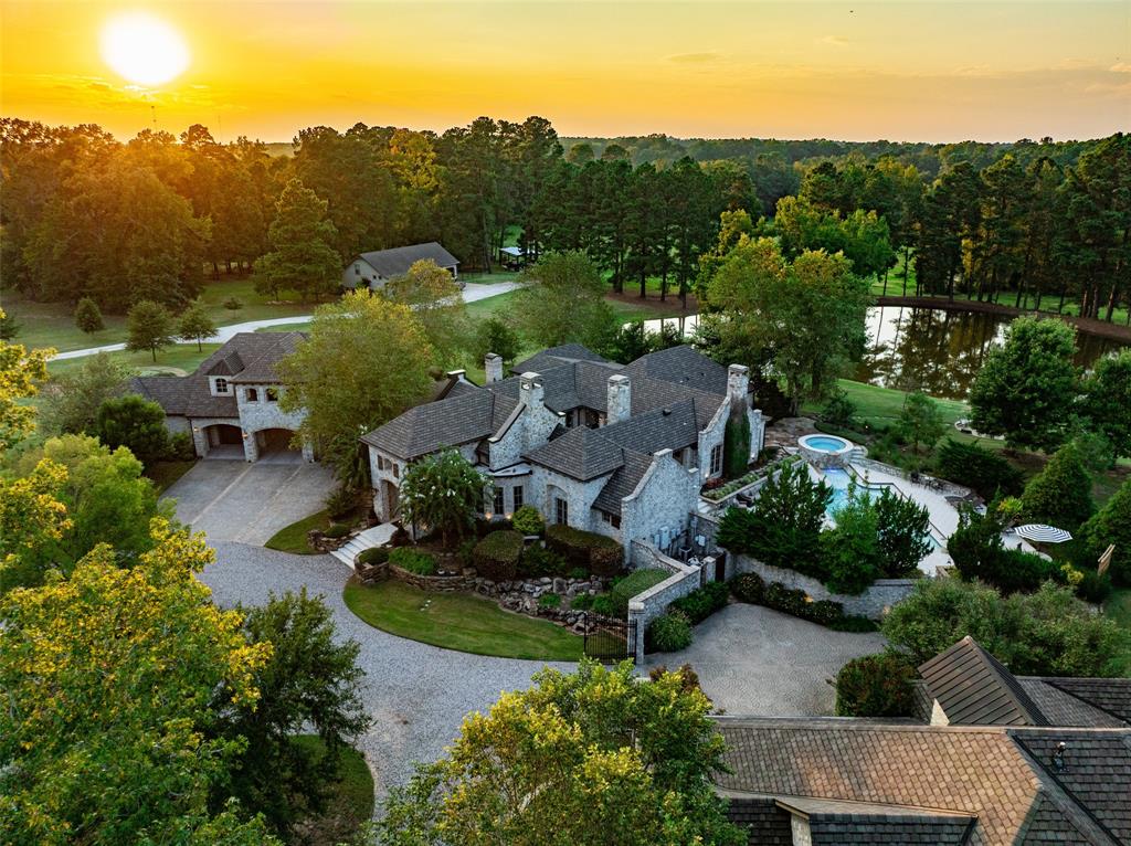 Nestled among the pine-covered rolling hills of East Texas, just outside the charming town of Hallsville, lies a truly one-of-a-kind estate. Set on 35+- pristine acres, the Oasis In The Pines estate showcases European inspired craftsmanship and thoughtful design, blending the serenity of country living with the conveniences of modern luxury.

The property features an expansive and elegant main residence, a welcoming guest cottage, and additional living quarters seamlessly connected to the shop and barn facilities. Outdoor spaces invite relaxation at every turn, whether it’s enjoying peaceful mornings on the porch or watching the sun set over the lake.

This remarkable property offers a rare opportunity for the discerning buyer seeking a refined escape from the city—or a family looking for the perfect weekend retreat with all the comforts of home. See complete description in Document section of MLS
