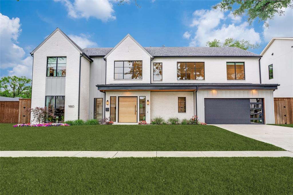 Experience elevated living in this stunning custom home built in 2022 by Chris Ramsey with Opulent Homes. Thoughtfully designed with premium finishes and exceptional craftsmanship throughout, this home offers 4 beds, multiple living areas, a gourmet kitchen, an office and so much more. The striking exterior showcases smooth white brick paired with a large pivot door - creating a timeless yet modern curb appeal. Inside, you’re welcomed by smooth-finish walls and 5’ inch wide white oak hardwood floors and an open floor plan that floods in natural light. The chef’s kitchen is a true centerpiece, featuring a waterfall island with quartzite countertops and backsplash, Gaggenau refrigerator and freezer, a 2024 Culligan water infiltration system for the entire house, an inset microwave drawer and a customized wet bar. Designed for luxury and comfort, a floating staircase with 4Inch white oak treads and sleek interior and exterior glass railings adds a bold architectural touch. The primary suite offers a serene ensuite bath with a freestanding soaking tub, his and her rain shower heads, white oak custom cabinetry and a walk-in closet. Seamless indoor-outdoor living continues with a large outdoor covered living space, built-in grill, gas fireplace and large grass area. The home is fully equipped with high end custom lighting, a full Sonos speaker system throughout downstairs living areas, and is prewired for security cameras, speakers, and fiber internet. A few other highlights include a media room with a built-in Epson ceiling projector plus wiring for 7.2 surround sound, along with a UniFi home surveillance and wifi system, and a Tesla charge wired in the garage. A rare combination of modern design, high end materials, and thoughtful layout, this home is built for both everyday living and elevated entertaining.