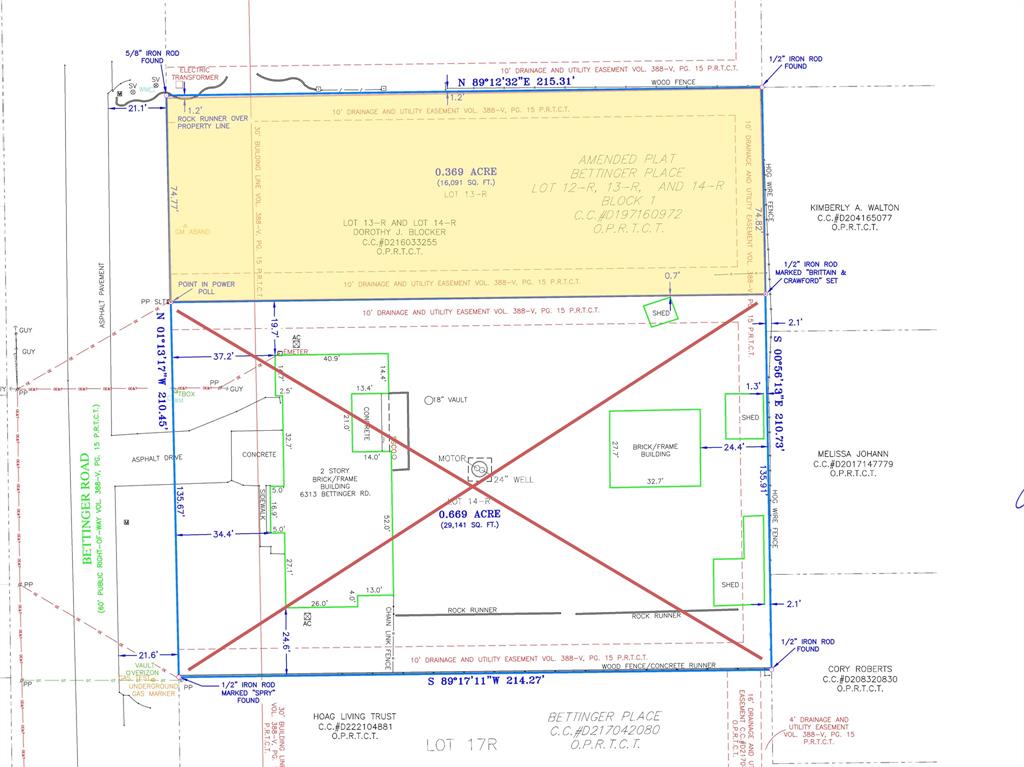 THE HOME AND Lot 14R is for sale SEPARATELY but must close simultaneously with This vacate lot, lot 13R. Beautifully wooded building lot in North Colleyville. Bring you builder and design your dream home. NO HOA. The lot has city sewer and water, tap fee is required. The home and lot at lot 14R is available also, if a larger site is desired. Bettinger is an area of older homes but is quickly converting to large Colleyville Estate Homes.