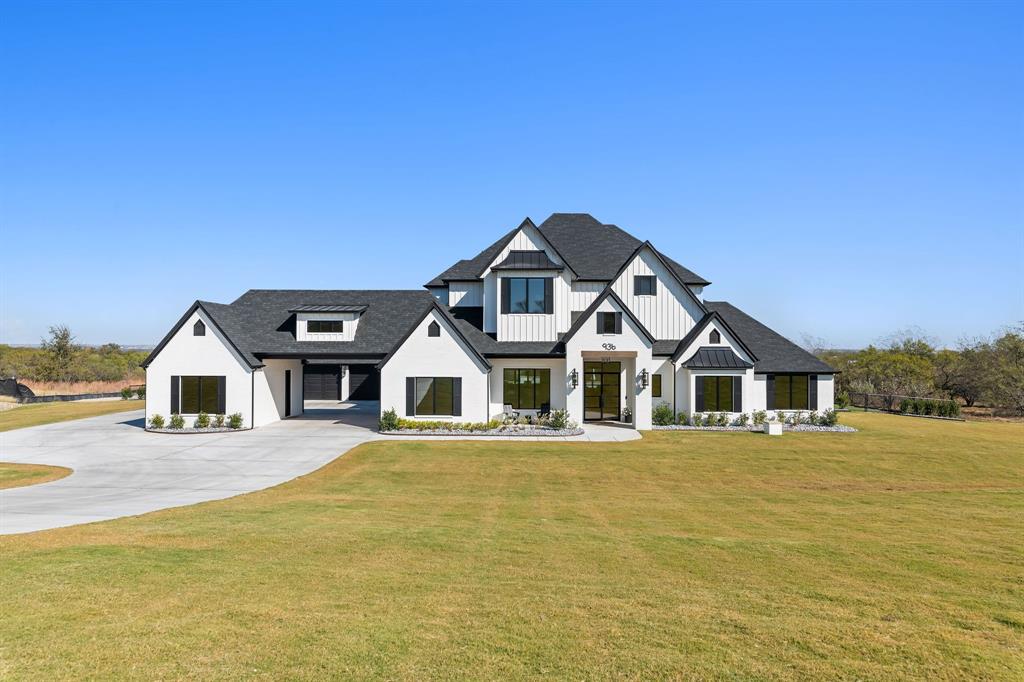 Western luxury reimagined—this 2025 custom-built residence blends modern design, superior craftsmanship, and extraordinary amenities to create one of Aledo’s most remarkable offerings. Homes of this caliber in La Madera are rare, and this property sets a new standard.

Situated on nearly 3 private acres with expansive Texas views, this 5,700± SF home is designed for elevated living and effortless entertaining. The thoughtful layout includes 5 bedrooms and 6 bathrooms, along with a detached mother-in-law suite or office with a full bath, ideal for multigenerational living or a flexible workspace.

An impressive 4-car garage with extra-wide porte-cochère introduces the home’s grand presence. Inside, no detail was spared—from custom white oak cabinetry throughout, designer wallpaper, and curated lighting selections, to white oak engineered wood floors, Pella windows, and designer tilework enhancing every space.

The interior transitions seamlessly to an outstanding outdoor living area, complete with electric screens, a fireplace, full outdoor kitchen, and generous covered living space—perfect for year-round enjoyment.
