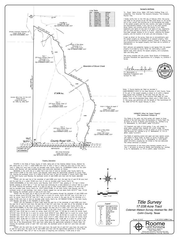 R D Newman Survey - Land