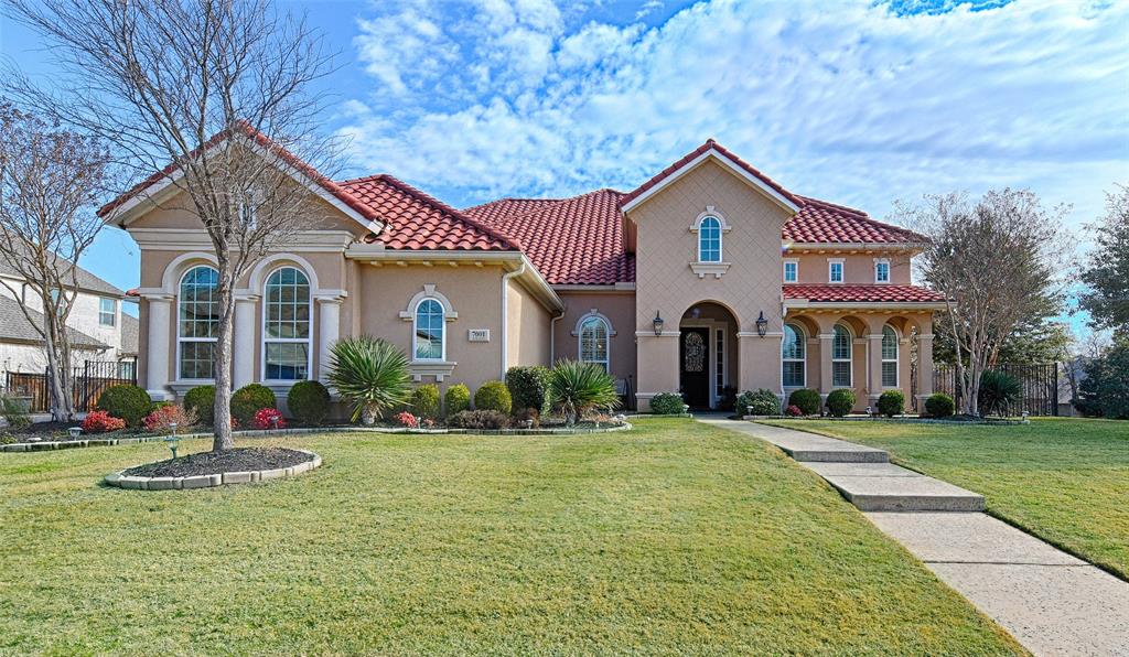 Welcome to this beautifully maintained Mediterranean-inspired home that blends classic charm with everyday comfort located in the Reserve at Colleyville. You’re greeted by a striking stucco exterior, red tile roof, and graceful arched windows that create a warm and inviting presence. Set on a premium corner lot, this impressive 4-bedroom, 5-bath home with a 3-car garage offers 4,195 square feet of thoughtfully designed living space and exceptional curb appeal. Step inside to soaring ceilings, elegant chandeliers, remote-controlled Korean blinds, and flowing hardwood floors that enhance the home’s bright, open floorplan. Designed for both comfort and entertainment, the spacious living areas are filled with natural light and quality finishes throughout. The chef’s kitchen is a true centerpiece, featuring granite countertops, a center island, breakfast bar seating, stainless steel appliances, double ovens, abundant cabinetry, and a gas cooktop, perfect for everyday living and hosting gatherings with ease. The private primary retreat offers a serene escape with a spa-inspired ensuite bathroom showcasing granite countertops, a garden tub, separate vanities, and an oversized walk-in shower. Two additional bedrooms with en-suite bathrooms are conveniently located on the main level, ideal for guests or multi-generational living. Upstairs, enjoy a spacious game room along with an additional bedroom and full bath, providing flexible living space for entertainment, work, or relaxation. The backyard features a covered patio and ample yard space with endless possibilities. With its elegant design, functional layout, and prime location, this exceptional home truly has it all. ***Buyer and or Buyer’s Agent to verify all specifications including, but not limited to, schools, rooms, dimensions, square footage, property taxes, HOA and amenities. Listing Agent and Listing Broker will not be held responsible for any inaccuracies. Information deemed reliable but not guaranteed.