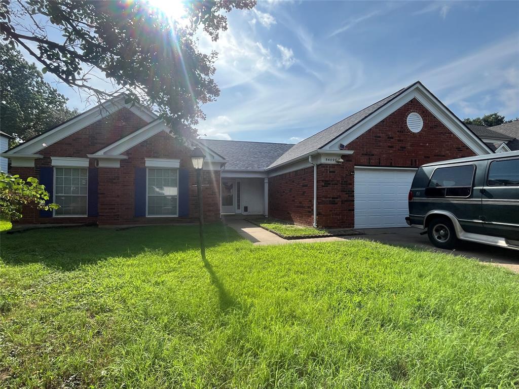 This spacious home offers an exceptional opportunity for buyers seeking space, functionality, and the chance to add equity to the home their own personal touches. While the property does need some updating and cosmetic improvements, it offers outstanding potential to create significant value and make the home truly your own. The home features a recently installed 3yr roof that is less than one year old, providing the durability and peace of mind. An oversized garage offers ample room for vehicles, workshop space, freezers, or additional storage. A storage shed located in the backyard offers even more room for lawn equipment, tools, hobbies, and seasonal storage. Inside, the spacious living room serves as the heart of the home with 11-foot vaulted ceilings, abundant natural light, and a lovely gas fireplace that creates a warm and inviting atmosphere. Ceiling fans are located throughout the living area, breakfast area, kitchen, all bedrooms. The kitchen offers excellent functionality with a breakfast bar, pantry, dishwasher, range, and vent hood. It is also plumbed for gas. The adjacent utility room is likewise plumbed for gas. The versatile floor plan includes two dining areas plus an additional space which could function as a home office or 2nd living area. A large window in the formal dining area provides beautiful natural light and enhances the home's open feel. The oversized primary suite offers a private retreat with generous space for large furnishings and a sitting area. The primary bath features dual sinks, a separate garden tub and shower, a dedicated vanity area for makeup or personal use, and a spacious walk-in closet. Additional features include gas heat, a gas water heater, abundant storage and flexible living spaces. Close to highways, hospitals, shopping, entertainment, schools, parks, and more. Only 12 miles to downtown Ft Worth and 30 miles to downtown Dallas.