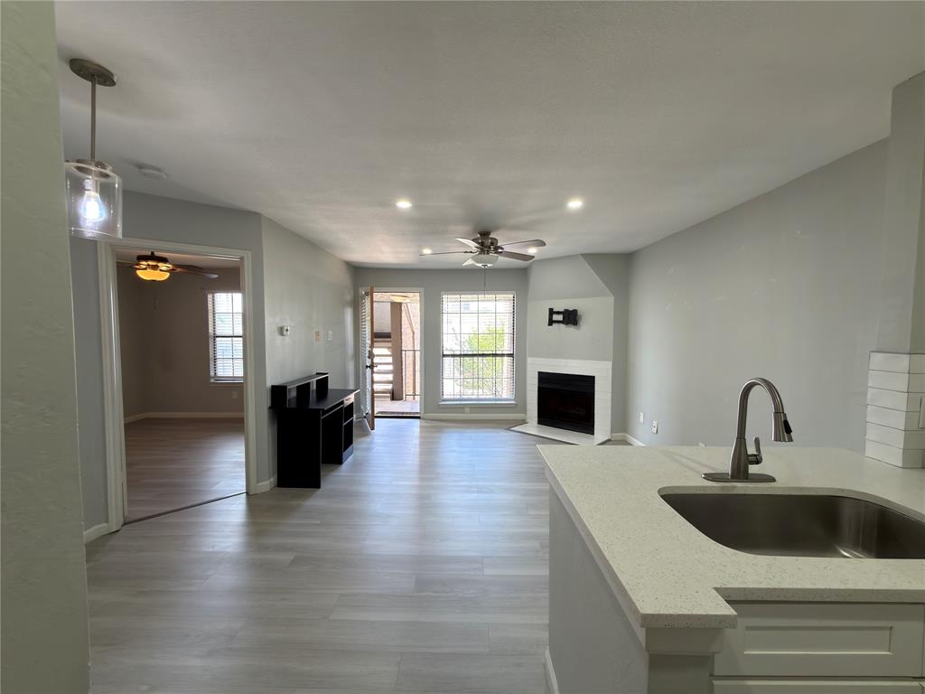 LOCATION! Fully updated and move in ready, this stylish second floor condo offers modern finishes, a bright open layout, and easy low maintenance living.
This beautifully 1 bedroom, 1 bath home features approximately 600 square feet of thoughtfully designed living space. The open concept living and dining area creates a welcoming atmosphere filled with natural light, perfect for relaxing or entertaining.

The updated kitchen showcases cabinetry, quartz countertops, stainless steel appliances, and a modern subway tile backsplash, combining style and functionality. Luxury vinyl plank flooring flows throughout the home, and an updated bathroom that adds to the clean, contemporary feel.
The spacious living area offers a comfortable setting to unwind, while the well designed layout maximizes both space and comfort. Every detail has been thoughtfully updated to create a move in ready home that blends modern style with everyday convenience.

Ideally located near shopping, dining, parks, and major roadways, this condo provides easy access to everything Dallas has to offer. Perfect for first time buyers, downsizers, or investors seeking a low maintenance property in a convenient location.