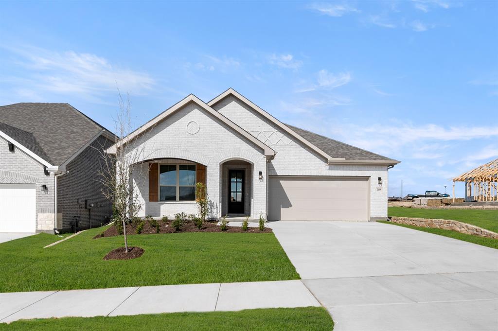 MLS# 21136546 - Built by HistoryMaker Homes - Ready Now! ~ Ready Now!  $35,000 use your way! Get 4.99% Fixed Rates, Closing Costs, and more! Welcome home to this beautiful one-story living with timeless charm and modern style. The inviting front porch sets the tone, offering the perfect spot to relax and unwind. Inside, an open-concept design creates a bright, spacious feel, seamlessly connecting the living, dining, and kitchen areas—ideal for entertaining and everyday living. The upgraded kitchen shines with sleek quartz countertops and a contemporary backsplash, making it both stylish and functional. This home features four comfortable bedrooms and two full bathrooms, providing flexibility for  guests, or a home office. The private primary suite is a true retreat, complete with a large walk-in closet and a spa-like bathroom featuring upgraded tile, a separate soaking tub, and a walk-in shower. Step outside to the covered back patio, perfect for outdoor dining or quiet evenings. Thoughtfully designed and beautifully finished, this home offers comfort, elegance, and easy living all in one.