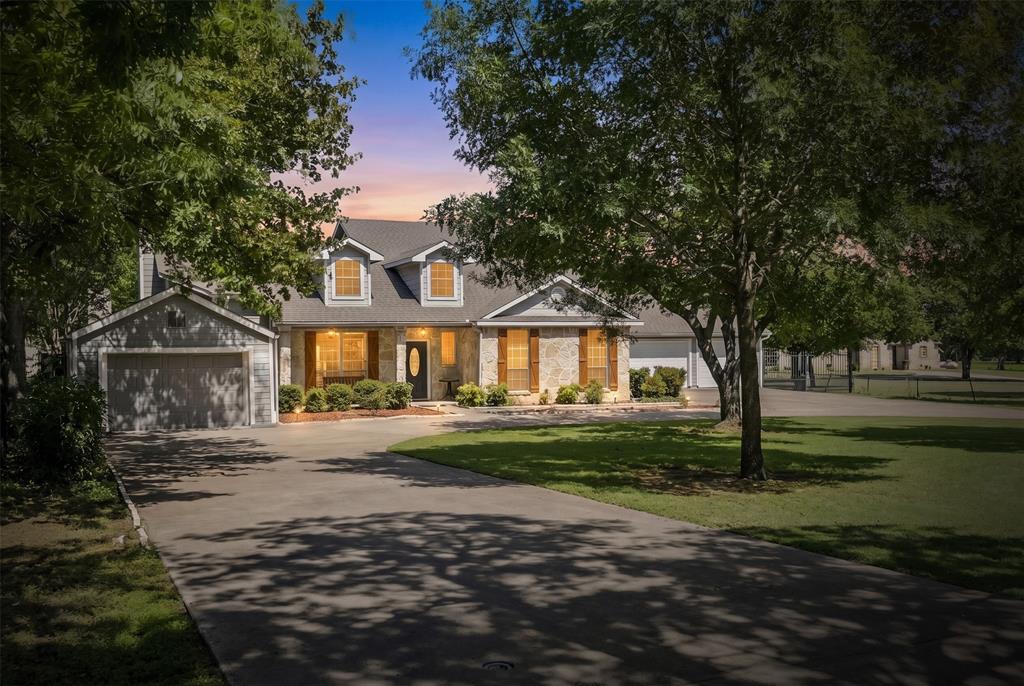 Make every dream a reality... Stunning updated home on nearly 3 acres.  Nestled on a quiet cul-de-sac and ready for horses or livestock, it features exceptional barn with office, bath, stalls and more stall inserts, a massive 35x16 workshop with electricity, a bomb shelter inside the greenhouse, and full pipe and slick-wire fencing. Previously accommodated 12 show horses.  The home offers numerous updates, including a chef’s kitchen with stainless appliances, large island, wine rack, under-cabinet lighting, and more. The HVAC and bathrooms have also been updated. An attached guest suite can function as a second primary suite or income-producing apartment with its own entrance and garage. It includes a living room with fireplace, kitchenette, spacious bedroom, luxury bath, and private patio. The main home features 4 bedrooms and 3 full baths. Its open, airy floor plan is ideal for entertaining indoors and out. Enjoy outstanding views of the acreage and pool. The sunroom is gorgeous and perfectly positioned to take in the scenery. The split primary suite offers an updated bath with jetted tub, separate shower, dual sinks, and two closets. The 5th bedroom was converted into an oversized laundry room with space for exercise, crafts, or both. Upstairs are 2 bedrooms and a full bath. Outside, an 18x16 covered patio with vaulted wood-slat ceiling overlooks the sparkling pool built by Access Pools in 2008. The pool ranges from 3–5 feet deep and has a new Polaris. The property is thoughtfully arranged with a fenced pool area, firepit, and play space for children or pets separate from the pastures. Ample room exists for equipment, boats, or RVs. The acreage also offers riding areas and separate paddocks. Extra parking includes a large circular drive, a 3-car garage, and a separate 1-car garage serving the guest suite. Wonderful neighborhood in walking distance to schools.  Surrounded by beautiful custom homes and land.  The buyer will need to get a new survey.  Priced to sell