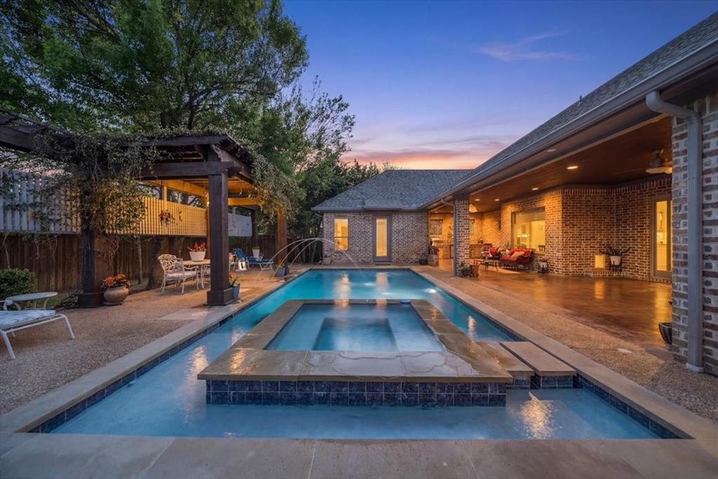 Where privacy, presence, and luxury meet an exceptional home tucked inside a gated community, offering both elegance and comfort at every turn. From the striking circular drive and impressive curb appeal to the resort-style pool. Inside the primary suite alone is a private home gym sitting area with a coffee station and double sided fireplace. Throughout the home are multiple fireplaces—including in the living rom, primary suite and outdoor patio—this residence is designed for elevated living.
Thoughtful details like a cedar-lined storm shelter and expansive living spaces create a home that is as functional as it is refined. The home office makes it easy to work from home while the home bar and wine cellar, elevates your entertainment of guests. A true pool house with en suite, closet, mini fridge, provides and elegant private oasis for guests who may have an extended stay.
This is more than a home… it’s a statement.