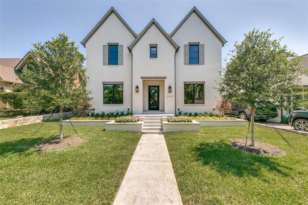 Welcome to 3313 Milton Avenue, a captivating new construction single family home in sought-after University Park. This remarkable 6-bedroom home boasts gleaming hardwood floors throughout, creating an inviting and sophisticated ambiance. The open living and kitchen area is perfect for entertaining, featuring two sinks, a large island, wine fridge, & a butler's pantry with an ice maker and beverage fridge, as well as a spacious walk-in pantry. The main floor also includes a stylish office with glass doors, while the outside covered patio with a fireplace provides a wonderful space for outdoor relaxation.
The mudroom includes built-ins, offering practical storage solutions. Retreat to the primary bedroom with a spa-like bath, complete with a soaking tub, extra-large shower, and dual closets. The second floor hosts a versatile game room with a wet bar area, ideal for leisure and entertainment. Additionally, the third floor encompasses a bedroom and full bath, offering flexibility for use as a media room.