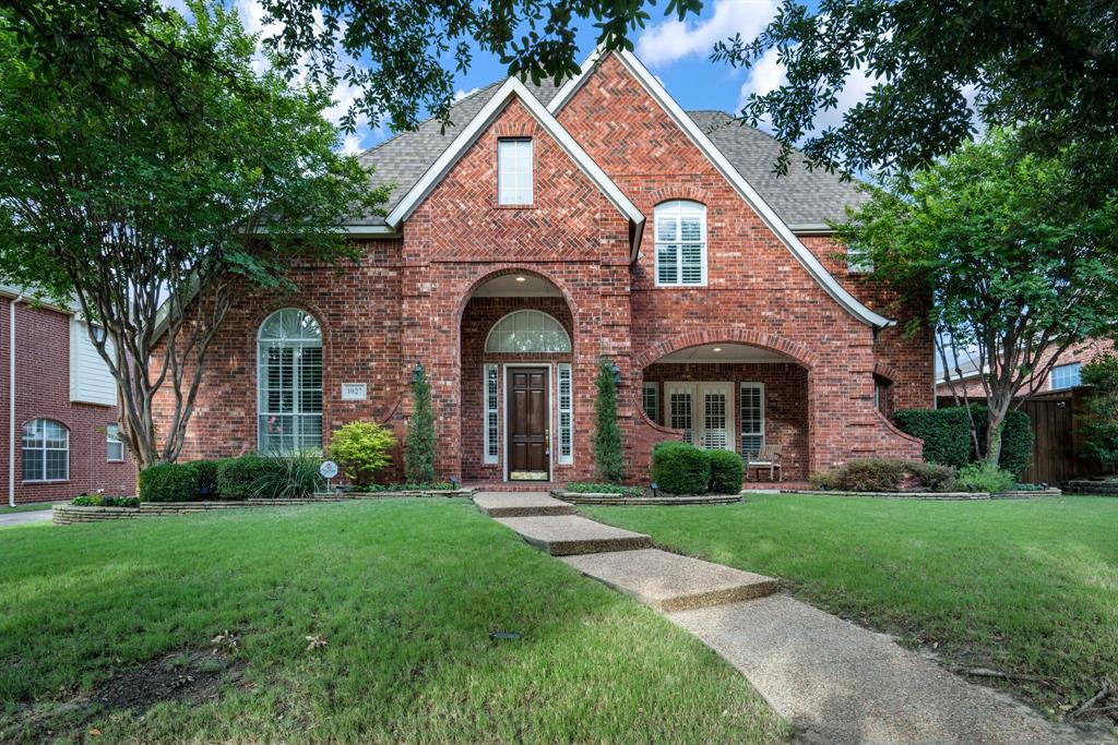 Open Sunday, June 14, 2-4. Experience the unmatched resort-style living of Castle Hills! Step into luxury with this stunning, treed lot, move-in-ready 4BR plus study home with a large game room, masterwork featuring soaring ceilings, fresh paint, and newer wood floors throughout the first floor, updated kitchen and primary ensuite bath, so hard to find in Castle Hills. The gourmet chef’s kitchen boasts white quartz countertops, island, freshly painted neutral cabinets with gold touches, and a crisp white backsplash, double ovens, dine-in kitchen breakfast area, opening seamlessly to a sun-drenched living room with custom plantation shutters and newer built-ins flanking the gas fireplace. Work from home in the private home office, or entertain in the separate dining-piano room (or second room for mahjong and entertaining) with double doors opening to a charming covered front porch. The main-floor primary spacious retreat is a private oasis with an updated luxury ensuite bath and walk-in closet. Upstairs, discover an entertainer's dream: a massive game room with architectural tray ceilings, a private guest suite with its own full bath, and two additional spacious bedrooms with an adjoining bath. THE RARE FACTOR: Massive, secure outdoor paradise! Relax by the fireplace on the oversized covered patio dining and living space overlooking a huge, grassy backyard with an electric privacy gate—endless space for a pool, pets, and play. Unrivaled value in a premier master-planned amenity rich community with pools, parks, pickleball, golf or social priv. membership available, partial college tuition reimbursement program and so much more. Come to our open house Sunday 2-4, or schedule your tour today before this updated Castle Hills home is gone! Rear two car garage with privacy gate.