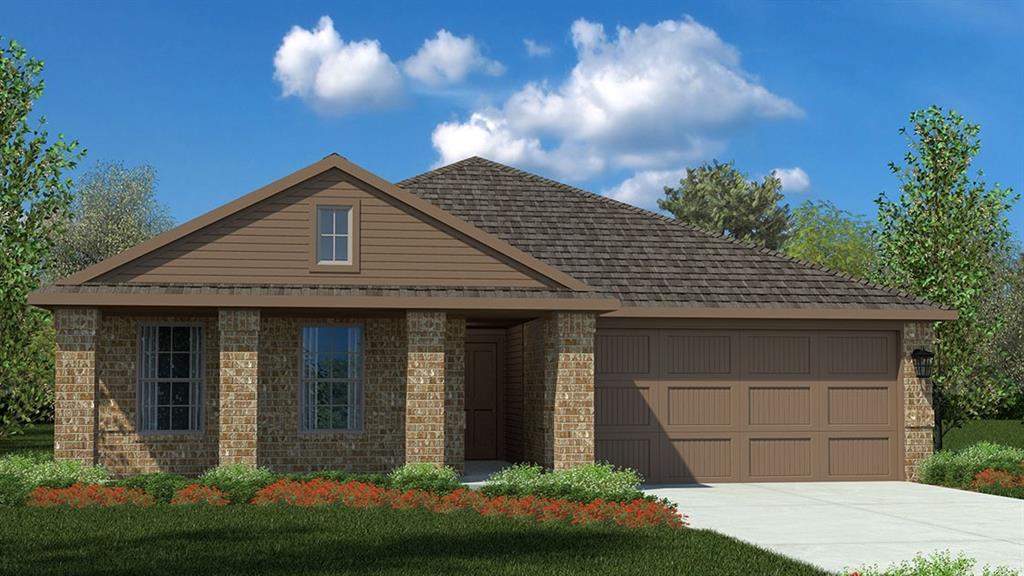 Beautiful new D.R. Horton home in the Highlands at Chapel Creek community located in Fort Worth and White Settlement ISD! The single-story Bellvue floorplan, Elevation C, with an estimated Summer completion, offers 3 bedrooms, 2 bathrooms, and a 2-car garage, thoughtfully designed with an open-concept layout that maximizes both comfort and functionality. The family room serves as the heart of the home and flows seamlessly into the dining nook and contemporary kitchen, creating a warm and inviting space ideal for everyday living and entertaining. The well-appointed kitchen features quartz countertops, 36” upper cabinets with hardware, stainless steel appliances, a gas range, stainless steel sink, center island, and a walk-in pantry for convenient storage. The private primary suite includes an en-suite bath with dual quartz vanities, a 5-foot oversized shower, and a walk-in closet located just off the bathroom. Two secondary bedrooms and a full bathroom with a quartz vanity top provide flexible space for family members, guests, or a home office. Luxury vinyl plank flooring extends throughout the main living areas and wet zones, combining durability with easy maintenance. This home is built with energy-efficient construction and includes America’s Smart Home Technology for modern comfort and everyday convenience. Exterior features include a professional landscape package, full sprinkler system with rain sensor, privacy fencing, and more. Residents enjoy community amenities such as a community pool, cabana and playground, with convenient access to DFW Airport, Fort Worth Nature Center, Sundance Square Downtown, shopping, dining, and more.
