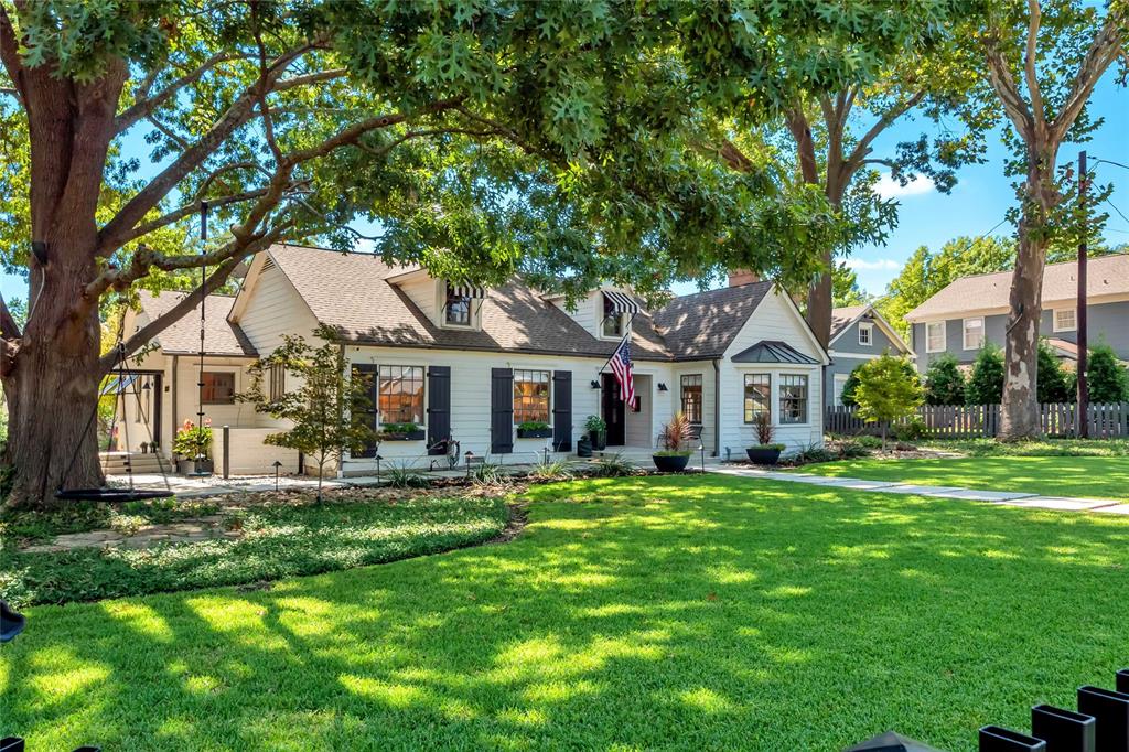 Unparalleled 1940 home in the heart of Downtown McKinney’s Historic District melds historic charm and modern luxury situated on a prime half acre lot. Thoughtfully curated, this home boasts a rich history and original features alongside updates like a newly renovated gourmet kitchen, with top tier appliances, marble countertops and Smeg refrigerators. Downstairs primary suite with original built-ins, fireplace, cast-iron clawfoot tub and his and her closets. Private guest suite with remodeled ensuite bathroom, 2 additional guest bedrooms, remodeled full bath, sunroom and office down. Upstairs loft with full bath and whimsical bedroom with built-in beds and unique closet space. Beautifully renovated outdoor oasis featuring a pool surrounded by Chicago brick, cozy fire pit for evening gatherings, summer kitchen and a charming shed. Landscape lighting abound. Spacious layout offers ample entertaining areas, perfect for hosting guests and enjoying outdoor living at its finest.