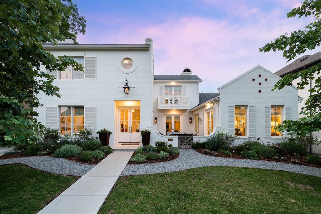 Artists’ custom 2018 Rosewood build perched on an elevated, oversized lot on a sought-after cul-de-sac in the heart of Lakewood is a perfect intersection of exceptional architecture and design. This is a special home and setting that rarely comes available for sale. The courtyard provides a unique outdoor living experience with luscious greenery. French doors open throughout allowing the indoor spaces to merge with the outdoors, and natural light floods every room. Antique fireplace and lighting, custom gas lanterns, and designer wall coverings create a timeless charm.  The downstairs primary bath features Ann Sacks tile, Rohl faucets, and connects to a walk-in closet with access to a lovely utility room. Downstairs guest bedroom and study share views out to the courtyard and front grounds. Upstairs are two en suite bedrooms, both with custom finishes, and a game room with balcony overlooking the courtyard. Covered terrace with turfed backyard and oversized garage complete with full AC