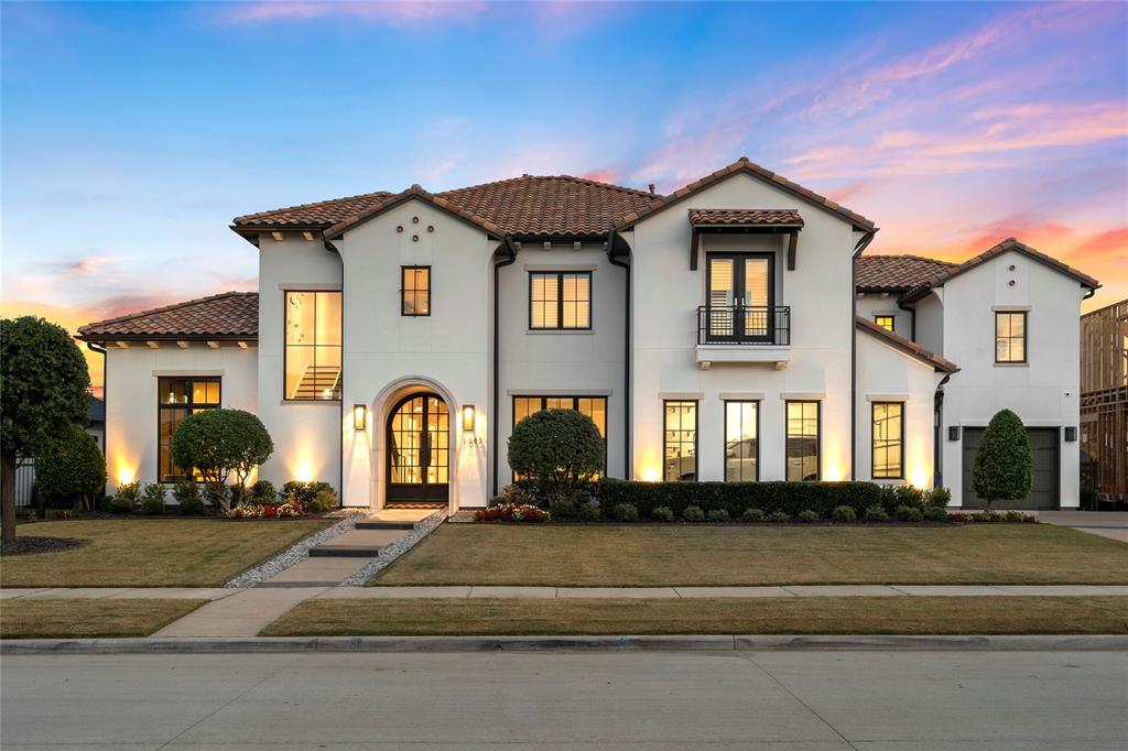 Discover the epitome of luxury living in one of Frisco's most prestigious 24-hr guard-gated neighborhoods. This exquisite transitional Mediterranean estate is a true architectural marvel, offering over 6,800 square feet of opulent living space on a third of an acre, complete with a breathtaking pool, spa & serene veranda.

Step inside to find five lavish en-suite bedrooms, a library, a grand dining room, five full baths & two half baths. Entertain in style in the expansive game room, unwind in the state-of-the-art media room, or stay active in your private gym. The temperature-controlled wine cellar is a connoisseur's dream. The gourmet kitchen is an entertainer's dream. It features a spacious island, a convenient beverage center, a butler's pantry, all equipped with elite Thermador appliances. Highlights include a Thermador Pro Grand 60 dual range with pot filler, dual dishwashers, a built-in espresso maker, a microwave, a warming drawer & a Thermador 60in side-by-side refrigerator, complemented by a dedicated catering prep kitchen.

Retreat to the magnificent master suite, complete with a cozy sitting area & a spa-like bathroom that rivals the finest hotels. Experience luxury with his & her marble vanities, a floating tub & a stunning two-way walk-in shower featuring a rain head. Impeccably designed his and hers closets offer an abundance of storage & sophistication. 

Upstairs has a spacious game room, an impressive bar area, a screening room, a gym & three additional bedroom suites, all designed for comfort and privacy. The backyard is an oasis perfect for outdoor entertaining, equipped with an outdoor kitchen, multiple lounging areas, ceiling heaters, turf grounds & a stunning pool and spa—ideal for hosting unforgettable gatherings.

Located in the vibrant heart of Frisco, just minutes from The Star District (Cowboys HQ), PGA Hq, Universal Studios coming soon , Legacy West Dine & Shops & the Grandscape Entertainment District. Shows exceptionally!