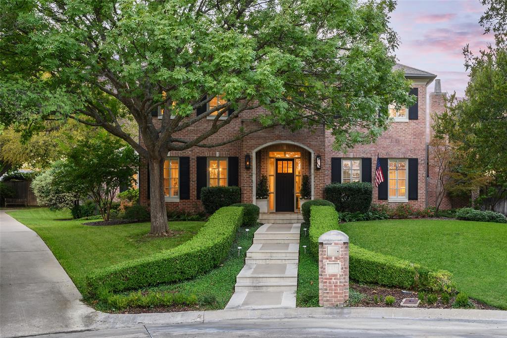 Rare opportunity to own one of only seven homes in the prestigious gated community of Bradford Park. 2116 Bradford Park Court offers a blend of luxury, comfort, and timeless design on a beautifully landscaped 0.55-acre lot surrounded by mature trees for privacy. A private neighborhood park sits just steps from the front door, offering serene views and a great space to relax, play, or gather. Upon entry to this custom home, you’re welcomed by a stunning view of the pool framed through the archway, setting the tone for the home’s elegance. The formal dining room overlooks the park and is ideal for entertaining. The spacious great room features a limestone gas fireplace and a wall of windows overlooking the fully renovated pool (2023), filling the home with natural light. A nearby wet bar and large eat-in kitchen with abundant cabinetry make hosting easy. The downstairs primary suite is a private retreat with a gas fireplace, marble bath, dual walk-in closet space with additional cedar, and a built-in dressing area. A spacious downstairs study can serve as a playroom or additional living space. Upstairs, three bedrooms offer ensuite baths and walk-in closets. Additionally, the oversized game room includes built-ins and ample space for recreation. Bonus features include a mudroom with built-in lockers, a pool-access half bath, generous storage throughout, and a three-car garage with built-ins. The butler’s pantry offers extra storage and preservation for fine serveware. All carpet is wool. Designed by Gerry Schwarz and built by David Cook, this custom home showcases exceptional craftsmanship in one of West Fort Worth’s most exclusive gated communities. You will love this ideal location situated between River Crest Country Club, Shady Oaks Country Club, and the bricks on Camp Bowie.
