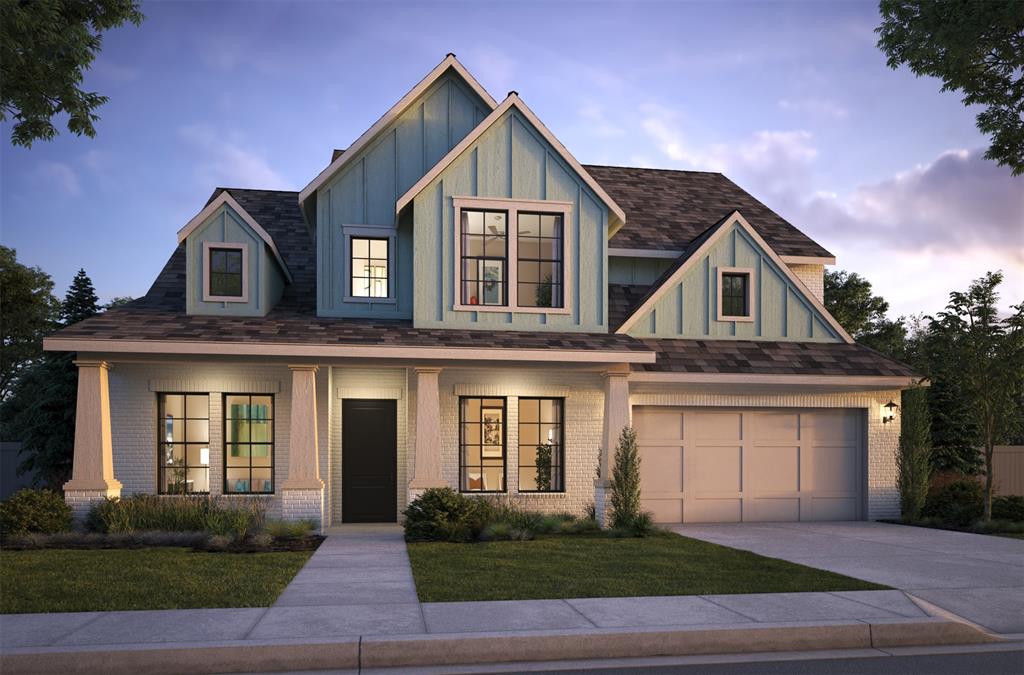 SOUTHGATE HOMES STELLA floor plan.  The award-winning Stella plan welcomes you with an elevation straight out of a fairy tale, featuring upgraded brick, a thoughtfully curated color palette, and a striking iron front door. A private front study offers the ideal space for working from home or hosting clients with ease. Rich engineered hardwood floors throughout the main living areas lead into a beautifully designed layout that balances comfort and functionality. From the balcony overlooking the entry to the seamless indoor-outdoor living experience created by sliding doors that open to the back patio. At the heart of the home, the gourmet chef’s kitchen shines with designer upgrades throughout, intentionally crafted for the home chef. The designer details are a must-see in this kitchen, from the expansive cabinetry to the countertops and backsplash crafted from solid-surface cloud quartz, along with matte white GE Café appliances, and a 48-inch commercial-style slide-in range. With a nod to farmhouse gatherings, the dining area sits just across from the kitchen, making entertaining and serving effortless. Both spaces are anchored by a statement fireplace, while the kitchen and dining areas flow seamlessly into the family room, creating the perfect setting for cozy evenings and memorable gatherings. The primary suite serves as a luxurious private retreat, complete with a spacious bedroom and a spa-inspired bath featuring a dramatic double walk-in shower and a freestanding statement tub.
