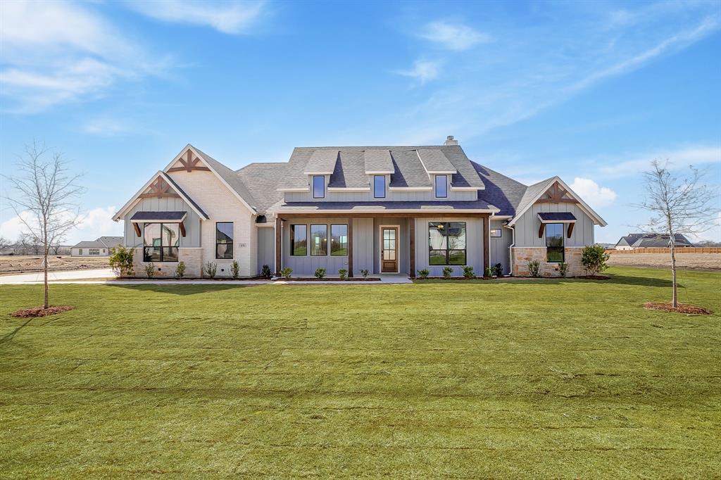 20K YOUR WAY INCENTIVE! welcome to the beautifully designed Avery floor plan, offering 2,985 square feet of thoughtfully crafted living space on a full 1-acre lot. This 4-bedroom, 3-bath home features a spacious game room and a dedicated office, blending luxury, comfort, and everyday functionality. Step inside to a stunning vaulted ceiling in the family room that creates an open, light-filled gathering space, complemented by elegant tray ceilings in the kitchen, primary suite, and game room for added architectural interest. The gourmet kitchen is the heart of the home — perfect for entertaining and daily living — and is enhanced by a propane package for superior cooking performance. The private primary suite offers a peaceful retreat, while three additional bedrooms provide flexibility for guests, kids, or hobbies. Enjoy outdoor living year-round on the covered porch, and take advantage of the freedom and privacy that comes with a full acre of land. Estimated completion: February 1st. Don’t miss this opportunity to own a brand-new home with acreage, designer details, and a functional layout — schedule your private tour today!