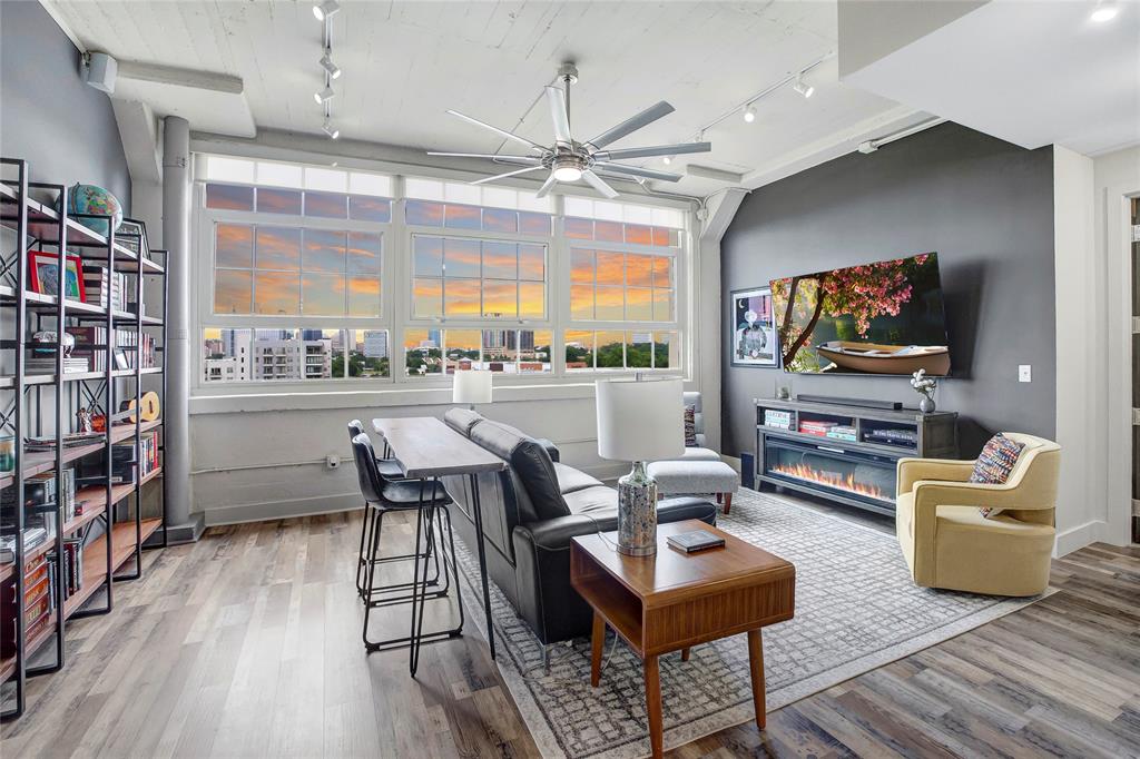 Experience luxury urban living in Unit #2454 at Montgomery Plaza, a beautifully updated 2-bedroom, 2-bath condominium offering breathtaking downtown Fort Worth skyline views that are especially stunning at sunset and after dark. This move-in-ready home features a modern, sophisticated design with quartz countertops with waterfall edging, updated wood look flooring, and freshly painted. The spacious floor plan includes a full-size laundry room and some of the largest walk-in closets you’ll find in Montgomery Plaza, providing exceptional storage rarely found in condo living. The unit also includes two deeded side-by-side parking spaces, a highly sought-after feature. Residents enjoy an unmatched lifestyle with 24-hour guarded concierge service, exceptional security, a state-of-the-art fitness center, and a private media room. The resort-style amenity deck features a beautiful resort style swimming pool, hot tub, private cabanas, outdoor grilling stations, dining areas, and TVs, all with spectacular downtown views. The newly renovated pool is scheduled for completion in July, making this incredible outdoor retreat even more impressive. Ideally located in the heart of Fort Worth’s vibrant Cultural District, Montgomery Plaza offers unbeatable walkability to premier shopping, dining, entertainment, museums, and everyday conveniences, with exciting new restaurants and developments continuing to enhance the neighborhood. Whether you’re looking for a primary residence or a lock-and-leave lifestyle, this condo offers the perfect combination of modern finishes, luxury amenities, convenience, and spectacular city views