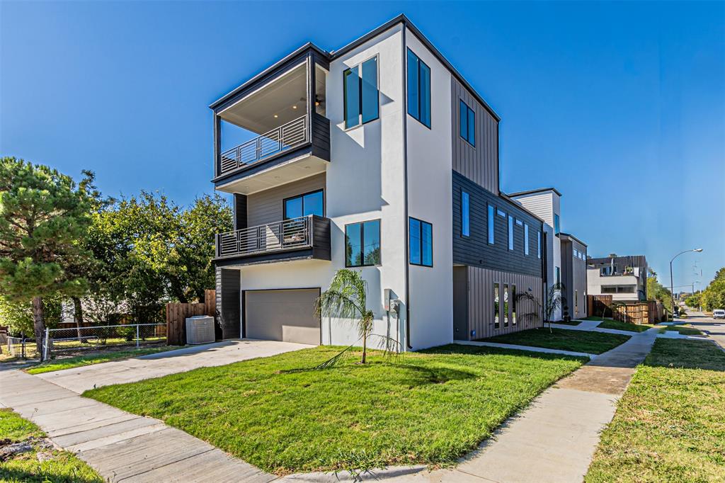 $50K PRICE REDUCTION!
An incredible opportunity to own this beautiful, move-in ready home at an exceptional value.
Experience modern luxury at its finest in this newly built 2026 duplex ideally situated between Uptown and the Medical District in the heart of Dallas. This sleek three-story residence blends transitional architecture with refined finishes, just minutes from Oak Lawn, Downtown, and the Design District. The open-concept first floor features a chef’s gourmet kitchen with quartz countertops, custom cabinetry, a waterfall island, and stainless steel appliances. The spacious living room anchored by a large modern fireplace flows seamlessly into a private fenced backyard, perfect for relaxing or entertaining. Upstairs, the primary suite boasts  a spa-like bathroom with a freestanding tub and porcelain tile, and a generous walk-in closet. A second living space and two additional bedrooms, a hall bath, and laundry room complete the second floor. The third floor offers a large game room, a fourth bedroom and a full bath, and rooftop balcony with unmatched skyline views, an entertainer’s dream. With proximity to Uptown, the Medical District, Old Parkland, the NTTA, I-35, and DART Market Station, this transitioning neighborhood promises exceptional growth and convenience. Discover the perfect balance of design, location, and lifestyle in this architectural gem.