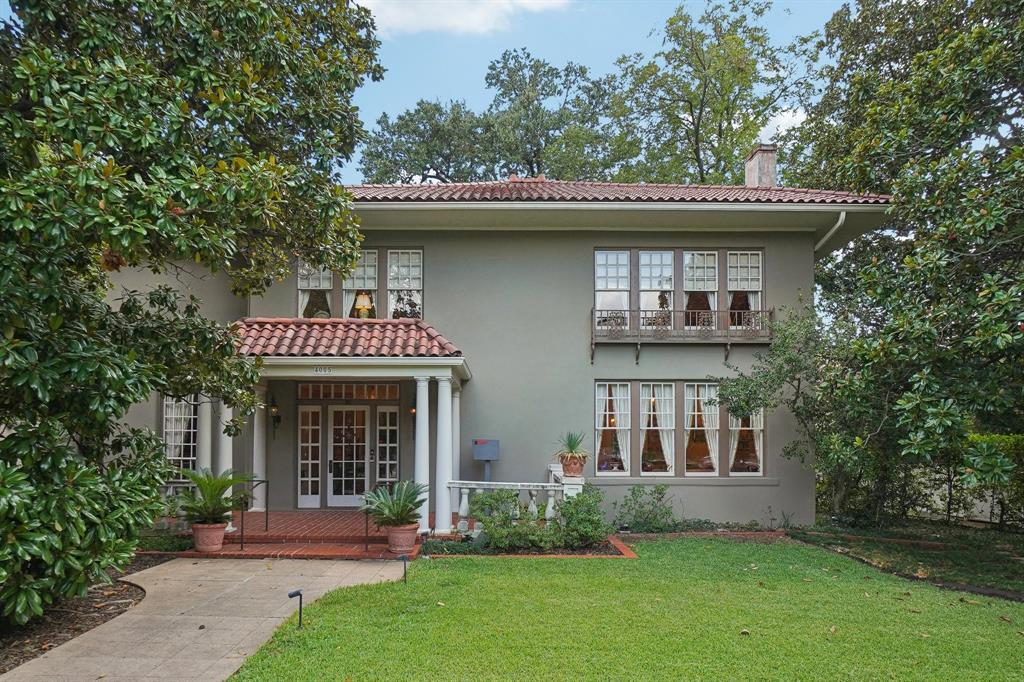Wonderful opportunity to own this gracious home situated on an 86 x 214 treed lot on one of the widest, most coveted streets in the Park Cities, and just steps from Lakeside Park. The spacious foyer is flanked by a large living room with fireplace and intimate den. Off the den is a library with built-ins and an adjacent powder bath. A fourth living area is located at the back of the home. The entertainer's kitchen boasts stainless steel appliances including: a full sized Sub-Zero refrigerator-freezer; electric cooktop; double ovens; warming drawers; and dishwasher. There is elevator access from the kitchen to the primary suite. Off the kitchen is a 13 x 9 butler's pantry with bar and access to the basement with wine storage. Upstairs, the primary bedroom offers a sitting area and 12 x 15 closet; its ensuite bath has a walk-in shower and laundry room. There are also three secondary bedrooms upstairs (one ensuite and two which share a Jack-and-Jill bath). Exterior features include a brick patio surrounded by lush grass and landscaping. 3-car detached garage plus space for additional parking.