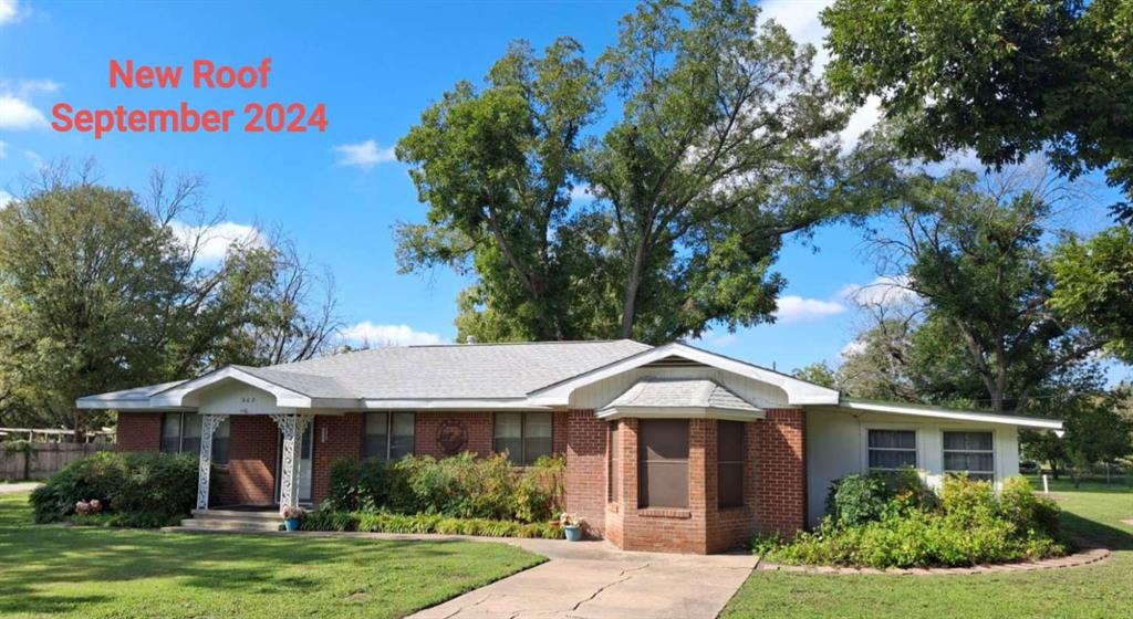 *New Roof, Large Lot, Charming & Spacious Home* Large custom built brick 3 Bedroom, 2 Bath, residential home located at 602 West St in Hico Texas. This well maintained one owner home with new roof added in 2024 provides great value. Energy efficient home has storm windows, gas heat and extra attic insulation. The 0.4 acre corner lot provides convenient access to the 2312sf home and detached garage. Spacious lot with many large shade trees is a perfect setting for reunions, entertaining or just relaxing outdoors with plenty of space for a dog run, outdoor kitchen or even a pool. This large home has many great features and comfortable living spaces. A custom kitchen with well designed cabinets, drawers and a large island with built in cooktop, cabinets and roll out shelves. The bay window breakfast area has built in window seats with convenient storage areas below. The kitchen appliances include electric cooktop, electric oven, dishwasher, trash compactor and a french door refrigerator. The 12'x24' sunroom has built in cabinets, double sink, and washer & dryer area with lots of windows and is a great place for morning coffee or an evening glass of wine. The 20'x20' detached garage is convenient and has built in shelves for storage.